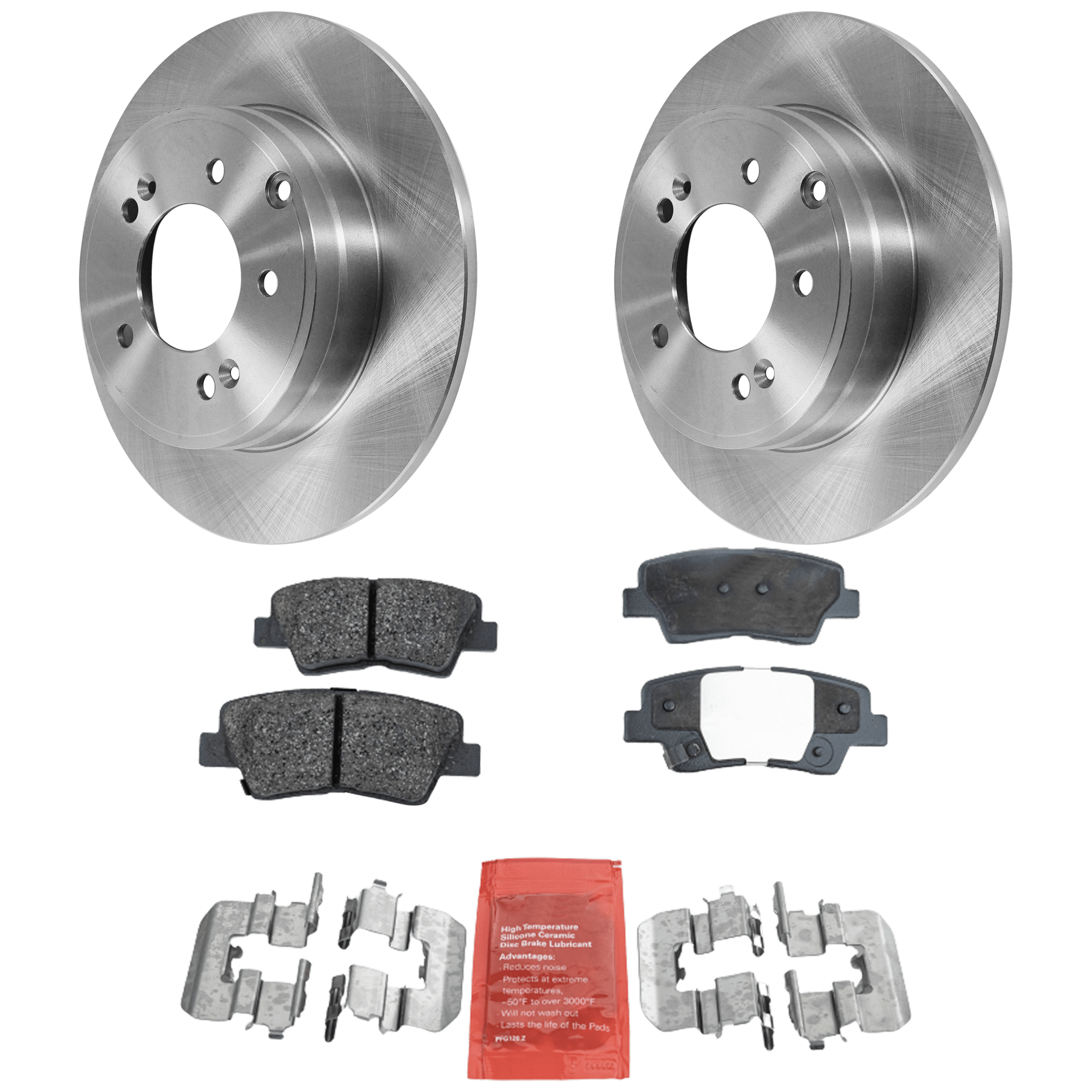 AM SONATA 09-09 AZERA 10-11 REAR BRAKE DISC AND PAD KIT 2 Wheel Set SKU KIT 080621-1027 OEM 584110A100-583023FA01-583023FA