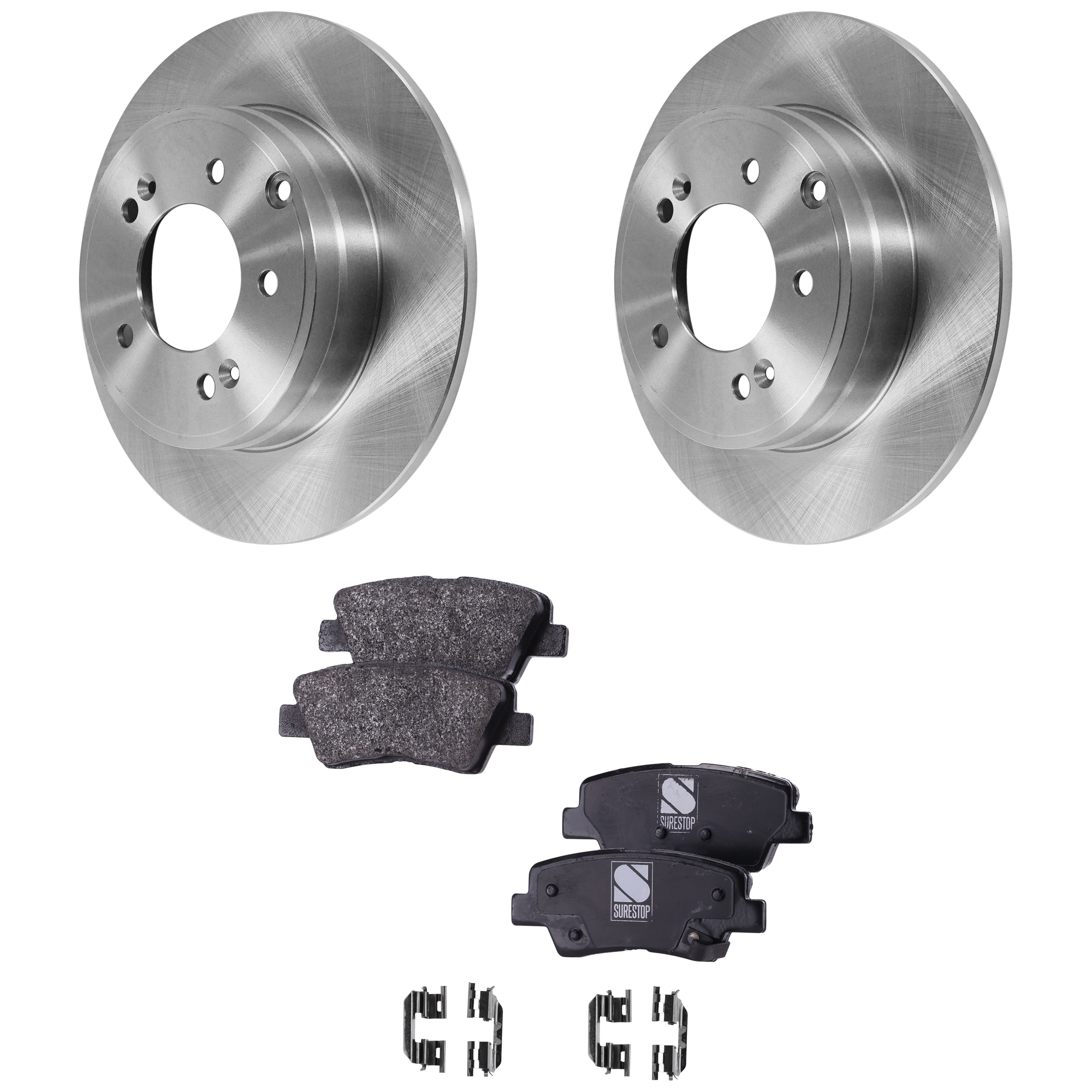 AM OPTIMA 11-16 AZERA 14-17 REAR BRAKE DISC AND PAD KIT 4 pc kit SKU KIT 080621-1028 OEM 584110A100-583022TA60-583023QA