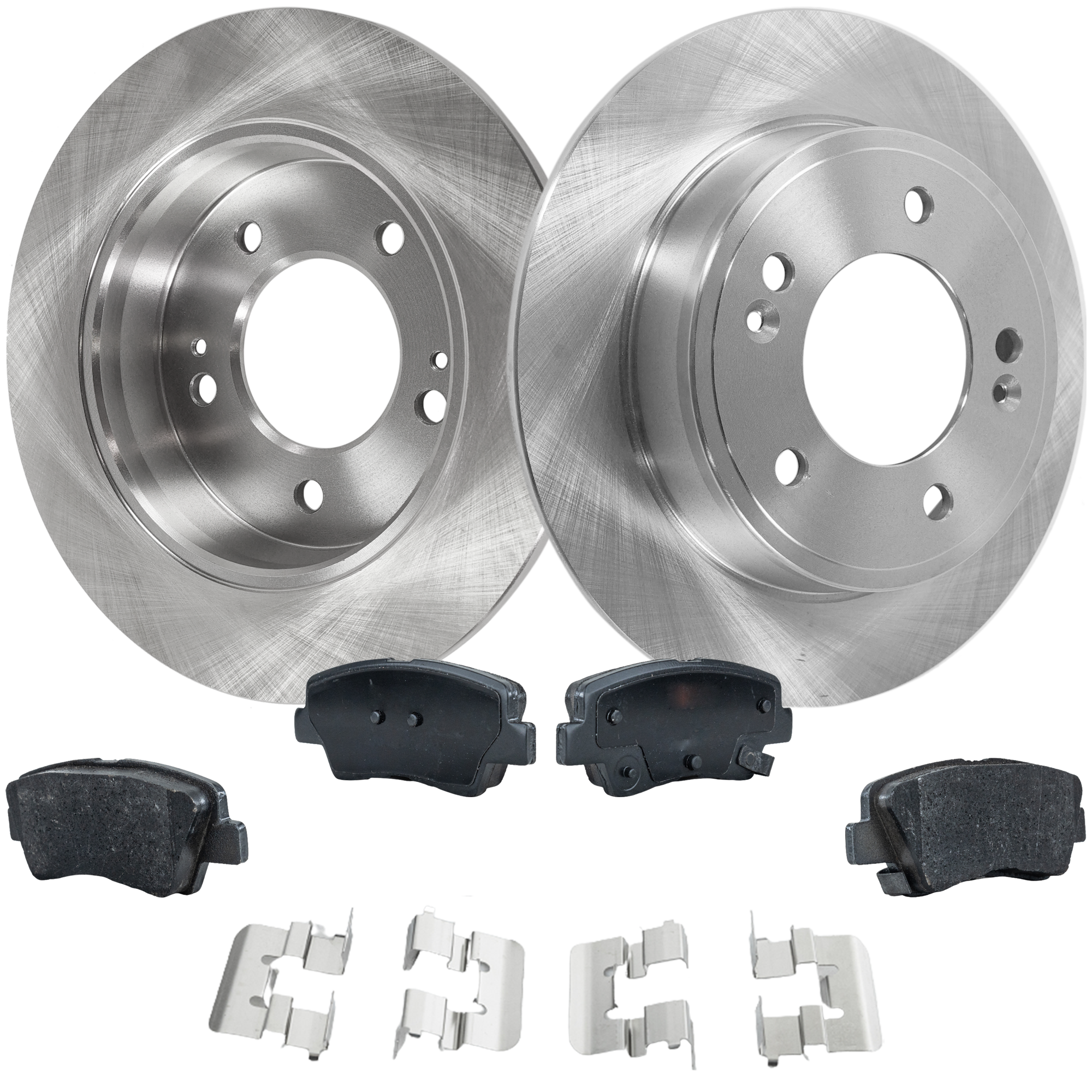 AM VELOSTER 12-16 ELANTRA GT 13-16 REAR BRAKE DISC AND PAD KIT 2 Wheel Set SKU KIT 080621-1030 OEM 44746-0833529-850287-60003037