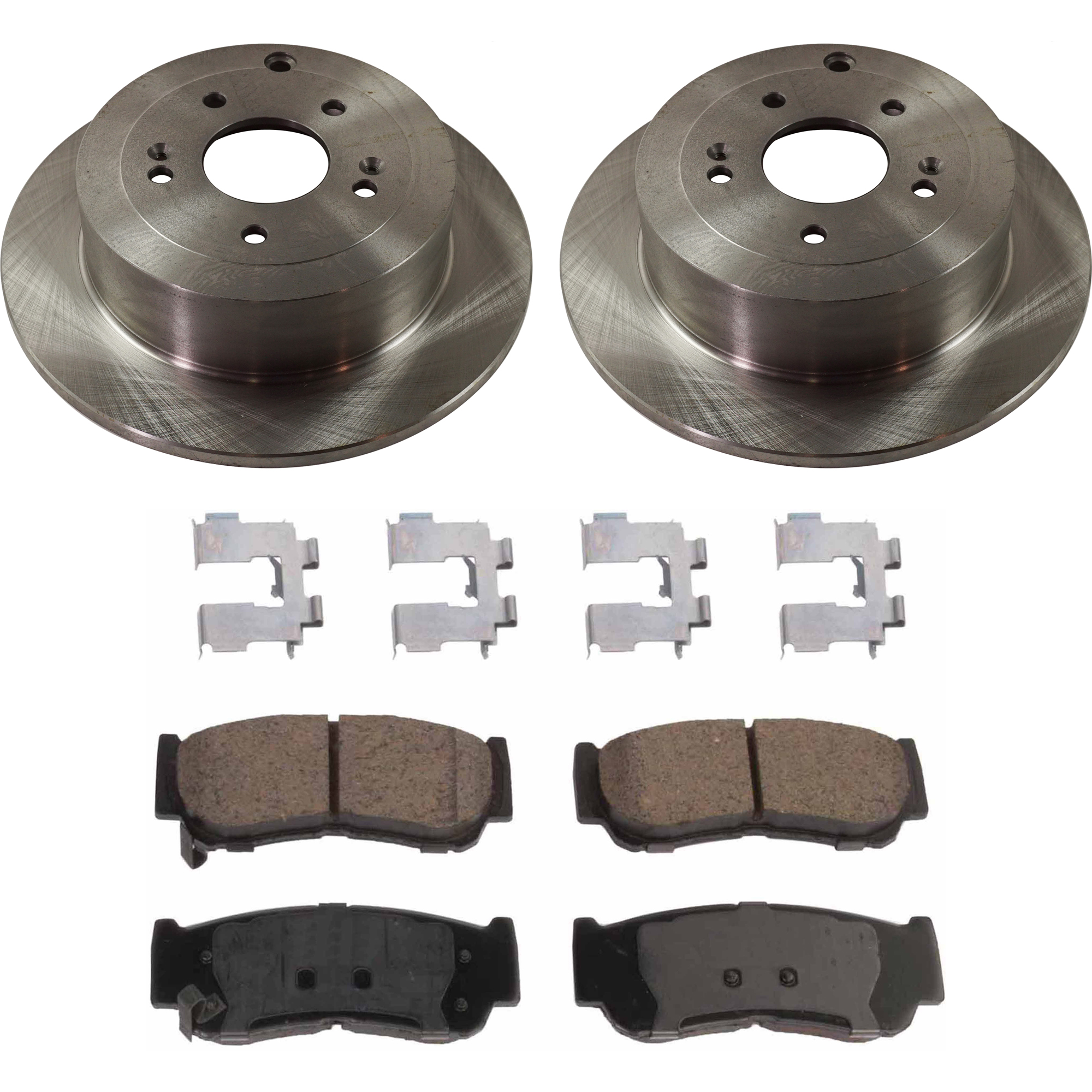 AM SANTA FE 07-09 REAR BRAKE DISC AND PAD KIT 2 Wheel Set SKU KIT 080621-1044 OEM 584110W000-584112B000-583022BA