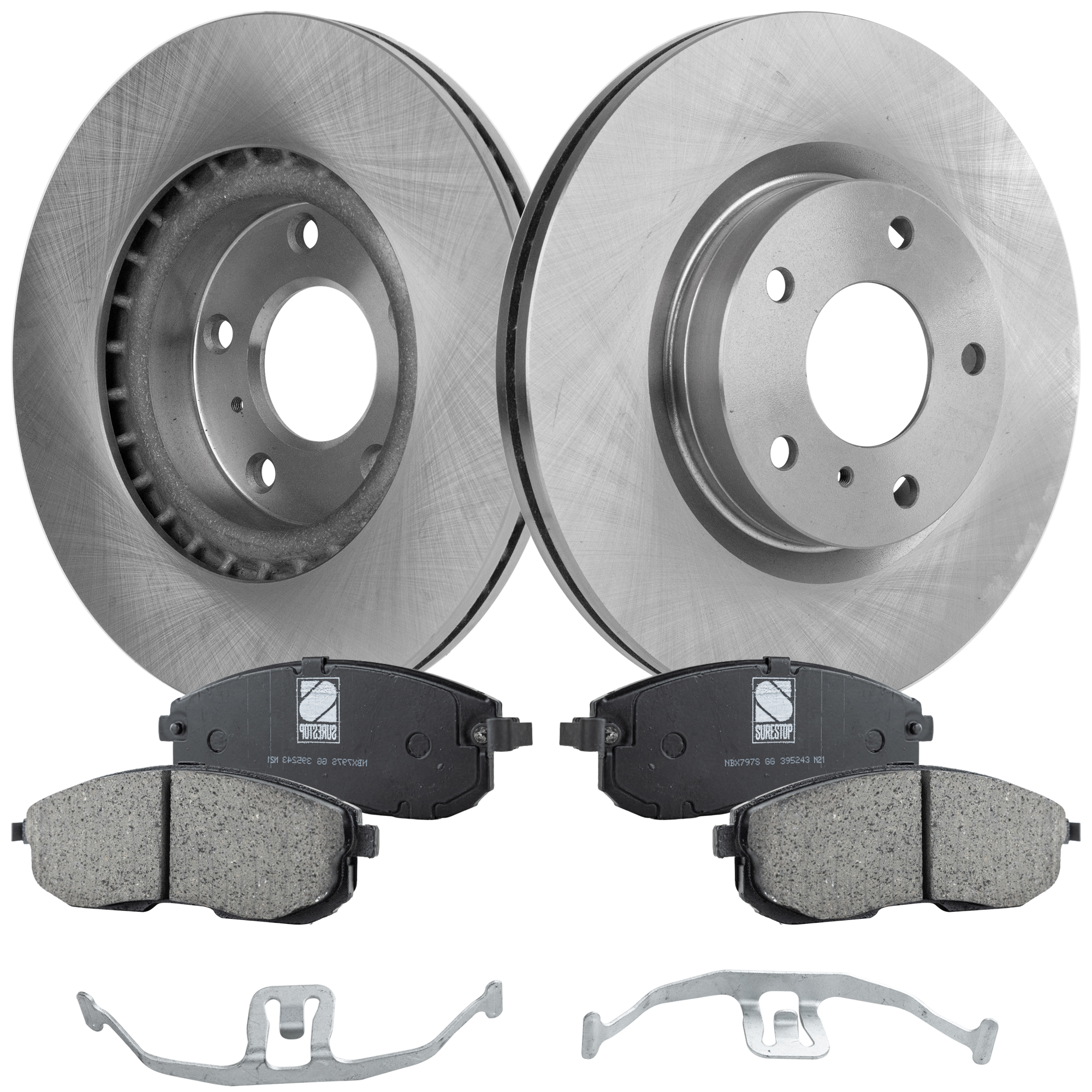 AM 350Z G35-03-05 FRONT BRAKE DISC AND PAD KIT 4 pc Kit SKU KIT 080621-1104 OEM 40206AM800-402069J400-410602Y0