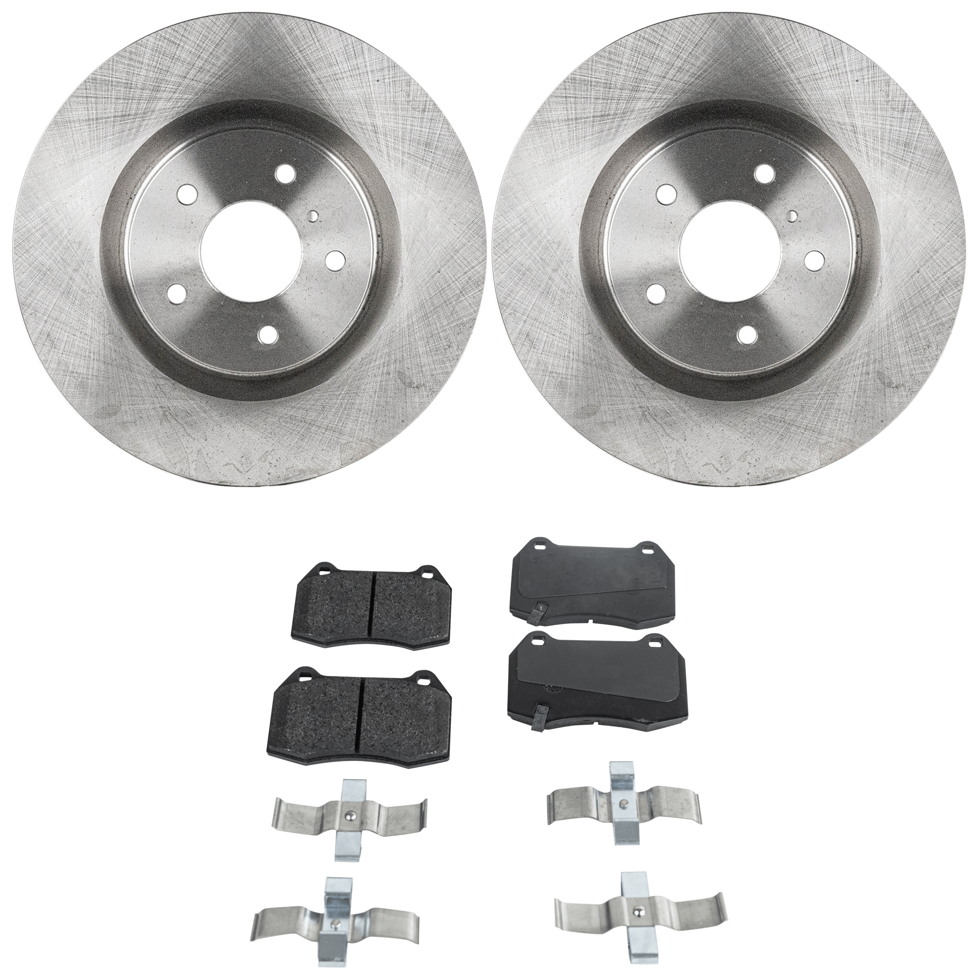 AM 350Z 07-08 FRONT BRAKE DISC AND PAD KIT 4 pc kit SKU KIT 080621-1105 OEM 31395-44703-900400-60068008-31