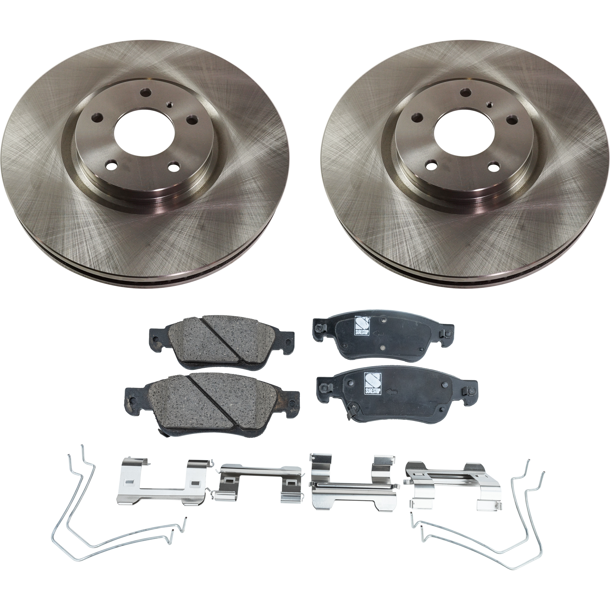 AM G37-09-13 Q60-14-15 FRONT BRAKE DISC AND PAD KIT 4 pc kit SKU KIT 080621-1106 OEM 40206JK600 D1060JK000 D1060JK0