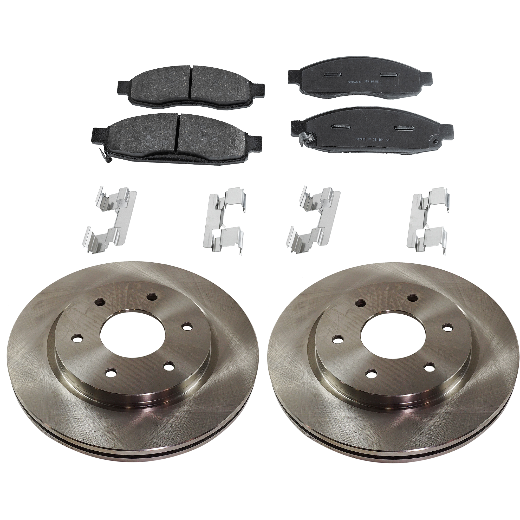 AM ARMADA 06-06 QX56-05-06 TITAN 05-07 FRONT BRAKE DISC AND PAD KIT 4 pc kit SKU KIT 080621-1119 OEM 40206ZC00A 40206AC00A 40206ZC0