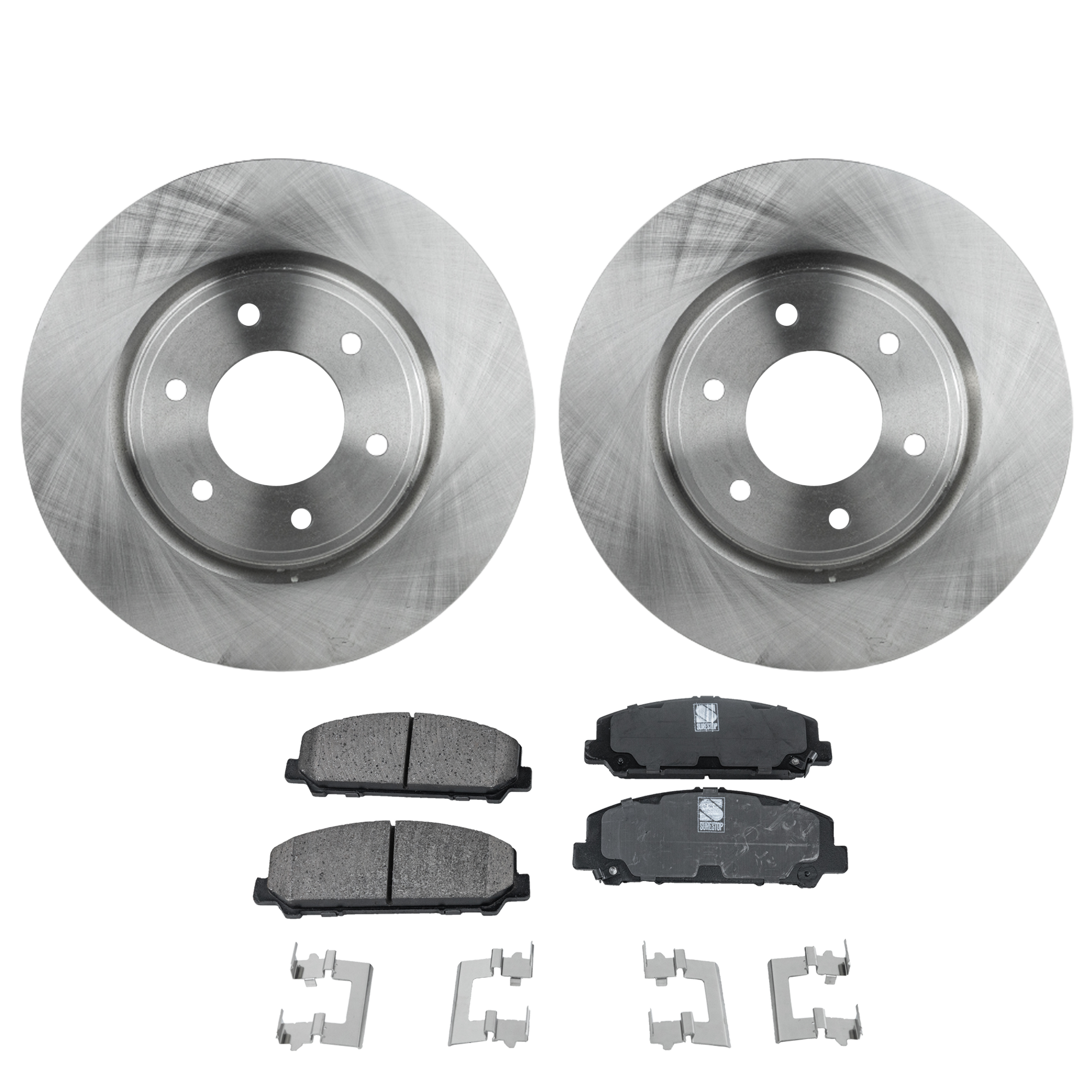 AM ARMADA 17-23 QX56-11-13 QX80-14-23 FRONT BRAKE DISC AND PAD KIT 4 pc Kit SKU KIT 080621-1122 OEM 40206ZR00A 402069FF0B 5521082Z