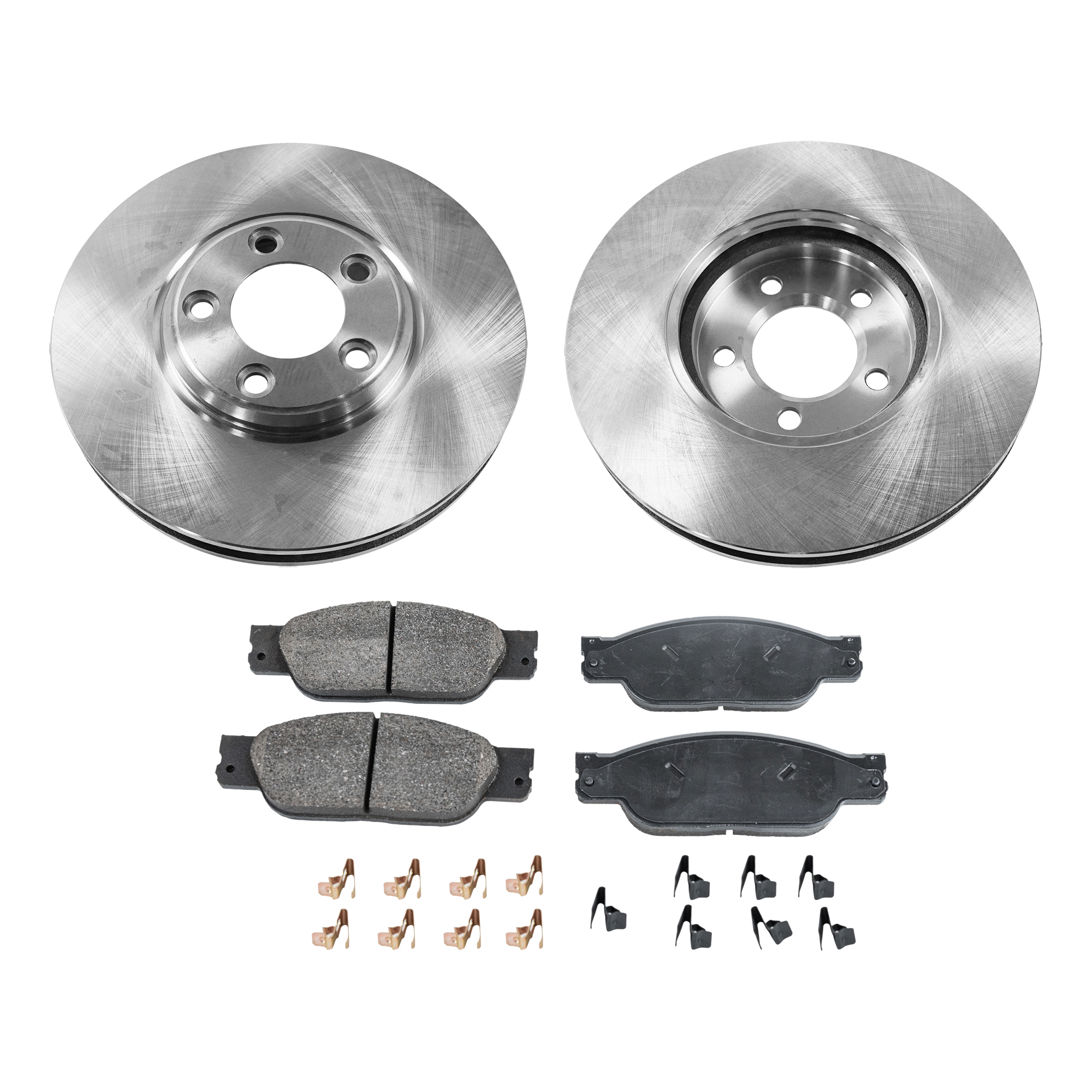 AM S TYPE 00-05 LS 06-06 FRONT BRAKE DISC AND PAD KIT 4 pc kit SKU KIT 080621-1126 OEM JLM20801 C2C15990 C2C20686 XR8