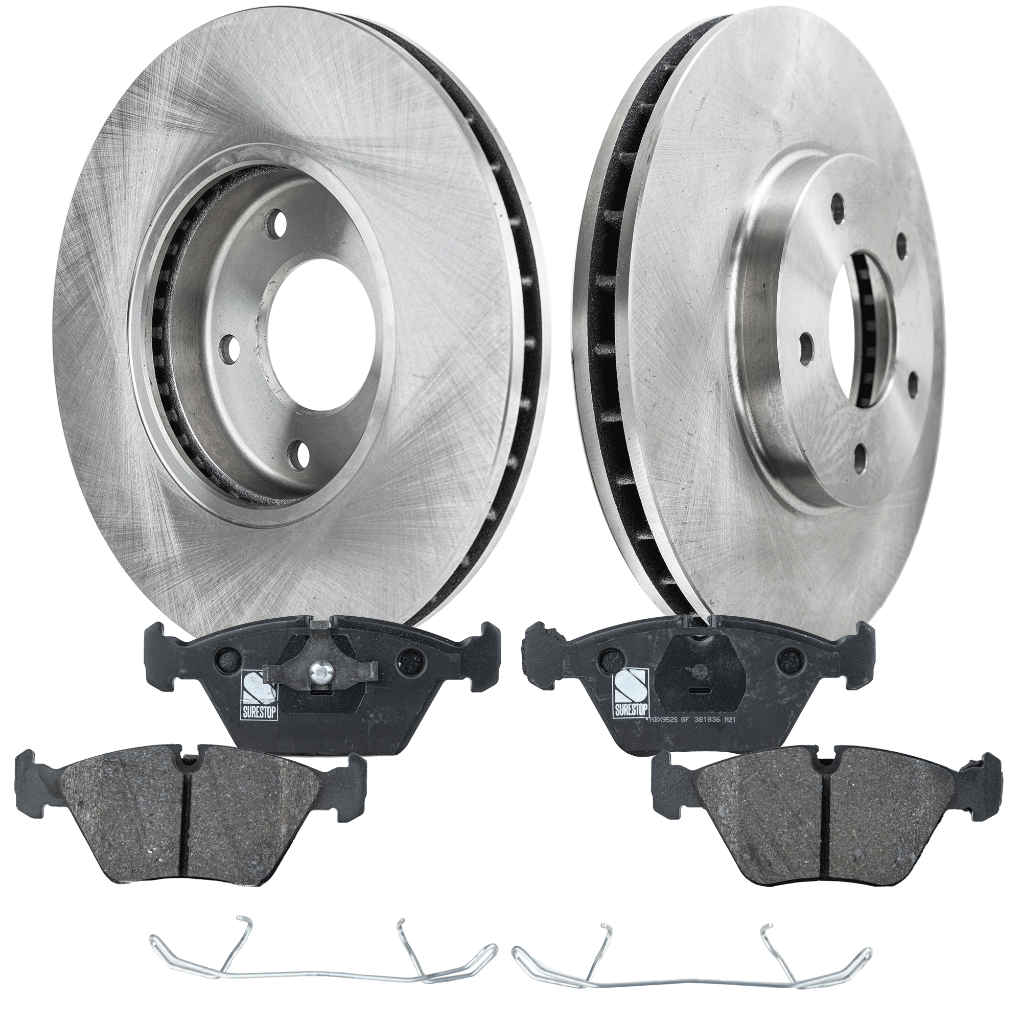 AM XK8-97-99 VANDEN PLAS 98-03 FRONT BRAKE DISC AND PAD KIT 4 pc kit SKU KIT 080621-1130 OEM JLM20150 JLM1829 JLM20702 JLM2