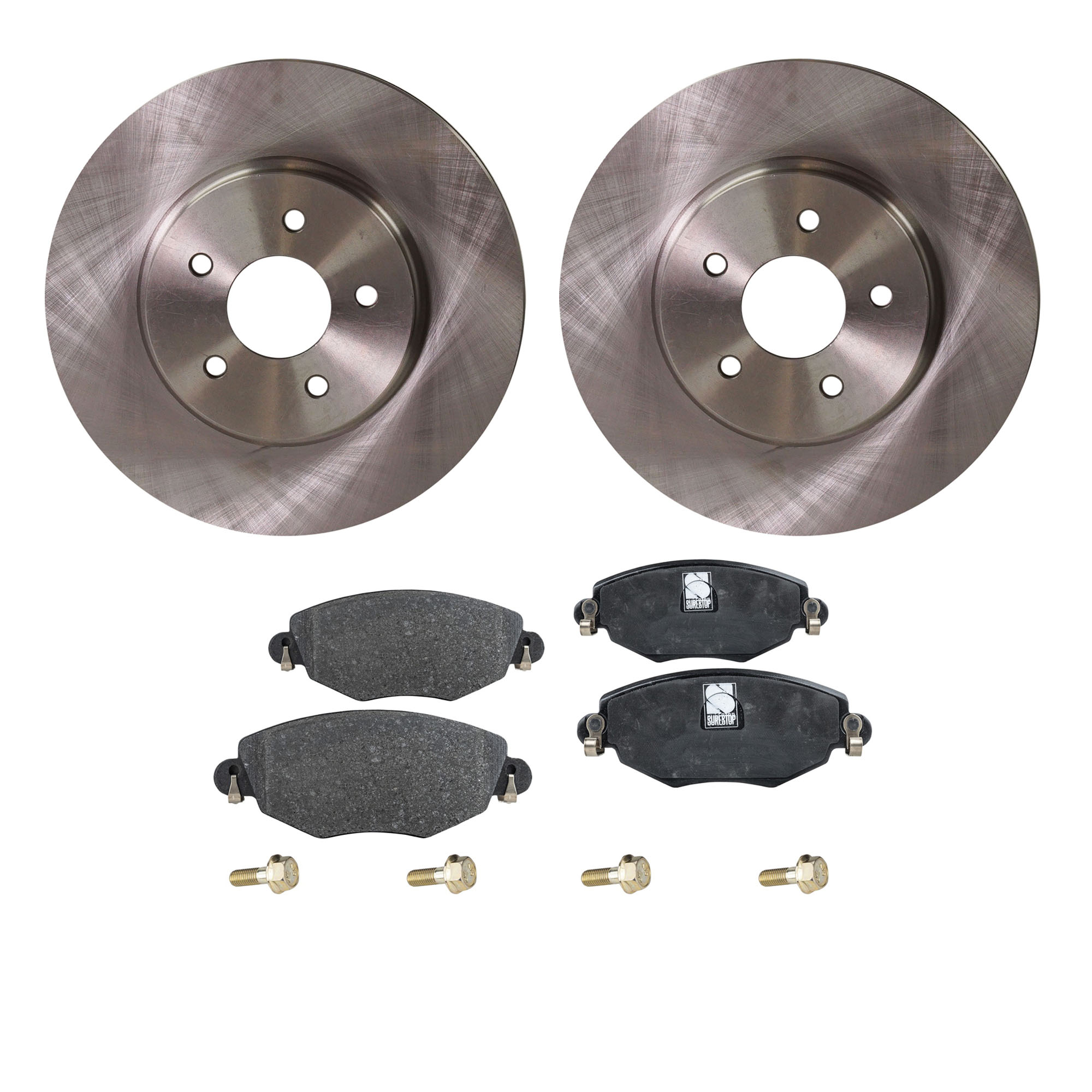 AM X TYPE 02-08 FRONT BRAKE DISC AND PAD KIT 4 pc kit SKU KIT 080621-1131 OEM 4179398 C2S17129 C2S48022 C2S5