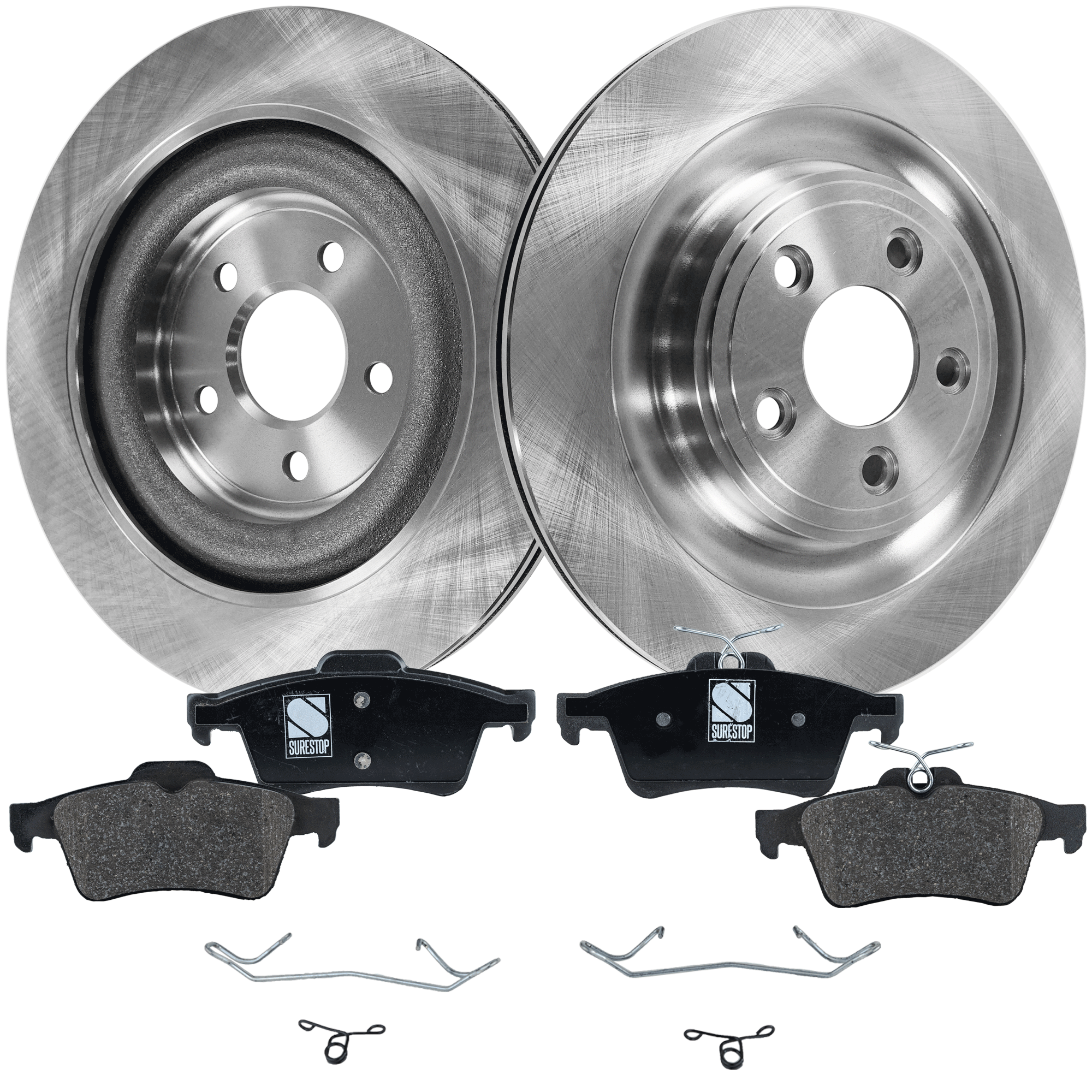 AM VANDEN PLAS 06-09 XK 07-15 REAR BRAKE DISC AND PAD KIT 4 pc Kit SKU KIT 080621-1171 OEM 34382-45476-850146-12120022-60
