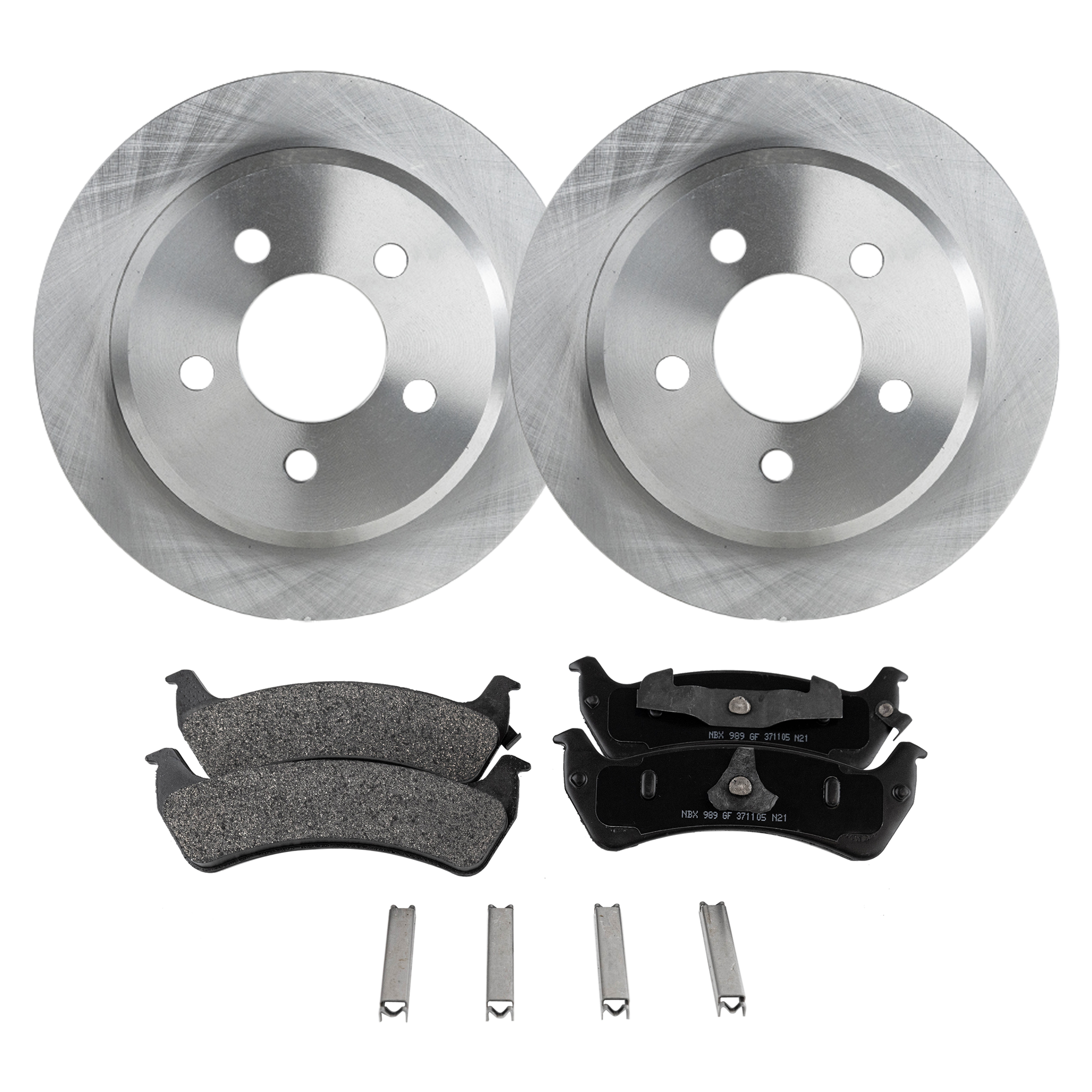 AM GRAND CHEROKEE 94-94 REAR BRAKE DISC AND PAD KIT 2 Wheel Set SKU KIT 080621-1179 OEM 52008184-4762101