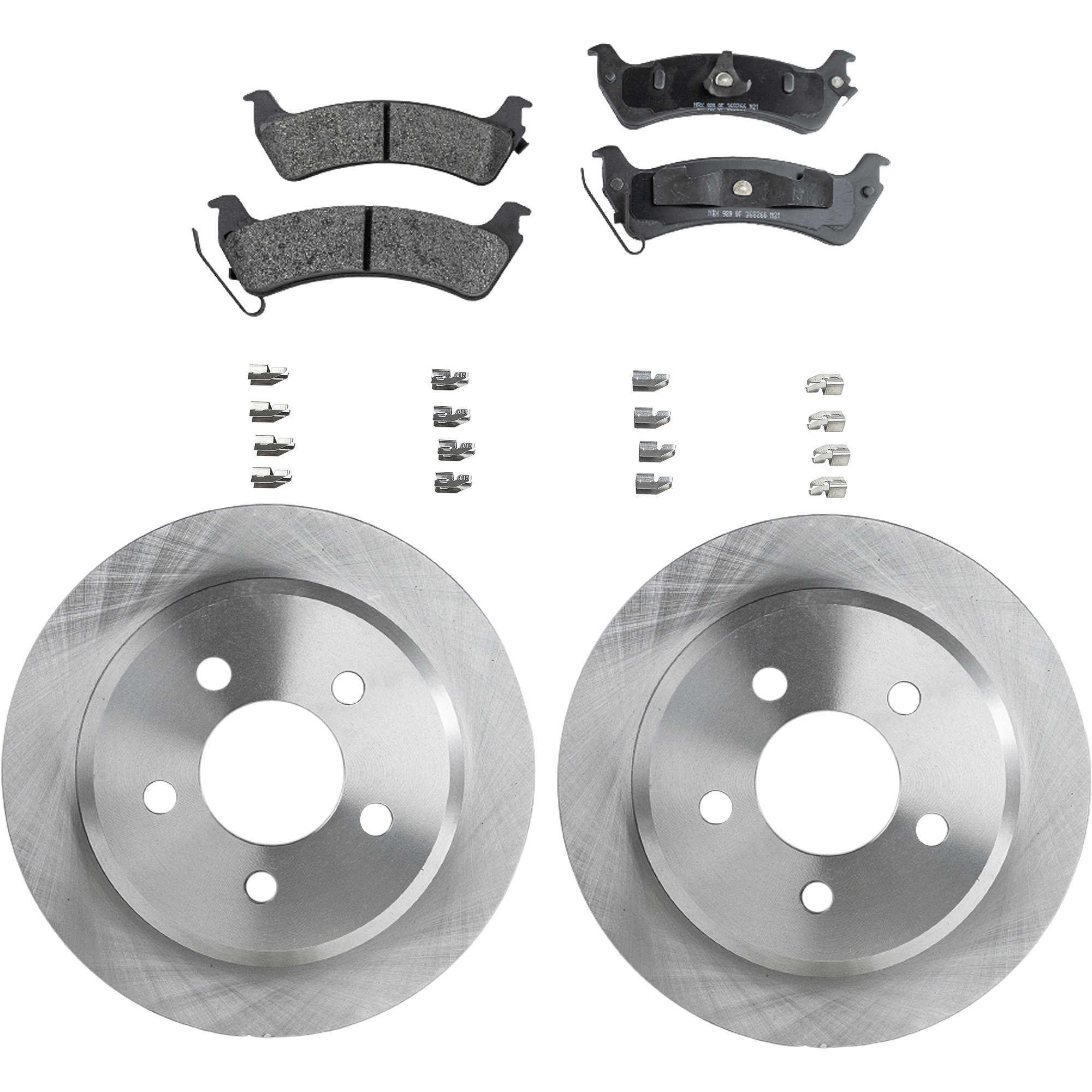 AM GRAND CHEROKEE 94-98 REAR BRAKE DISC AND PAD KIT 4 pc kit SKU KIT 080621-1181 OEM 52008184-4796344-4883717AA