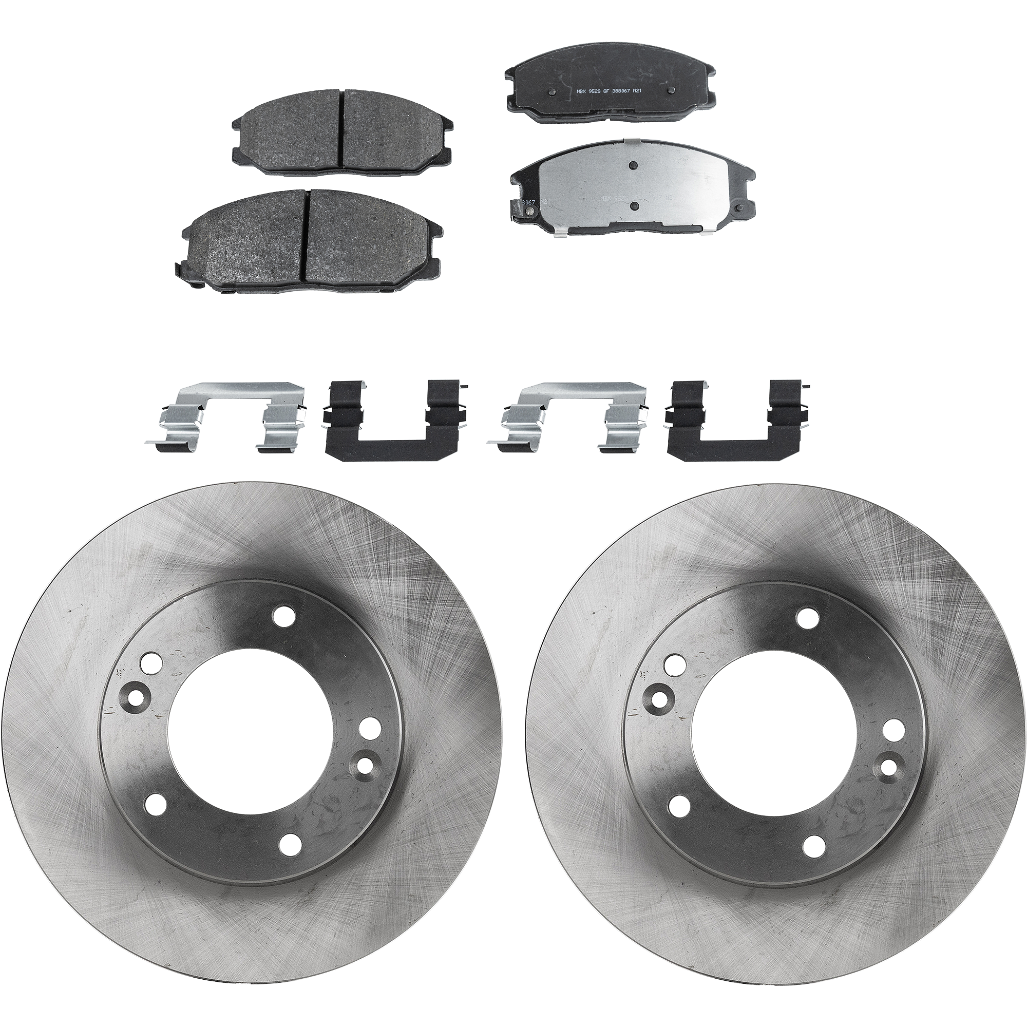AM SORENTO 03-06 FRONT BRAKE DISC AND PAD KIT 4 pc kit SKU KIT 080621-1249 OEM 517123E400-5810126A20-5810139A