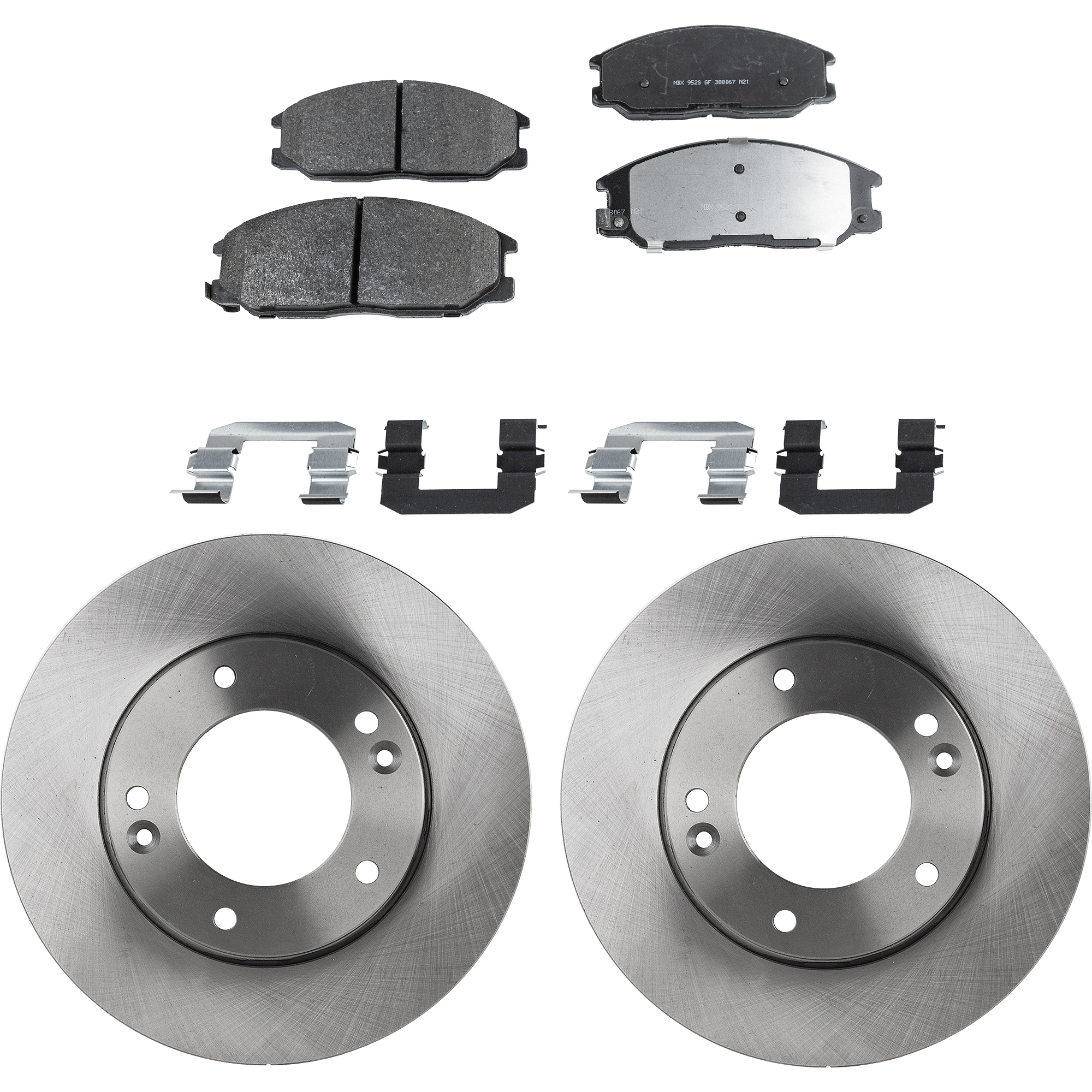 AM SORENTO 07-09 FRONT BRAKE DISC AND PAD KIT 4 pc kit SKU KIT 080621-1250 OEM 31494-44648-850068-900588-6002