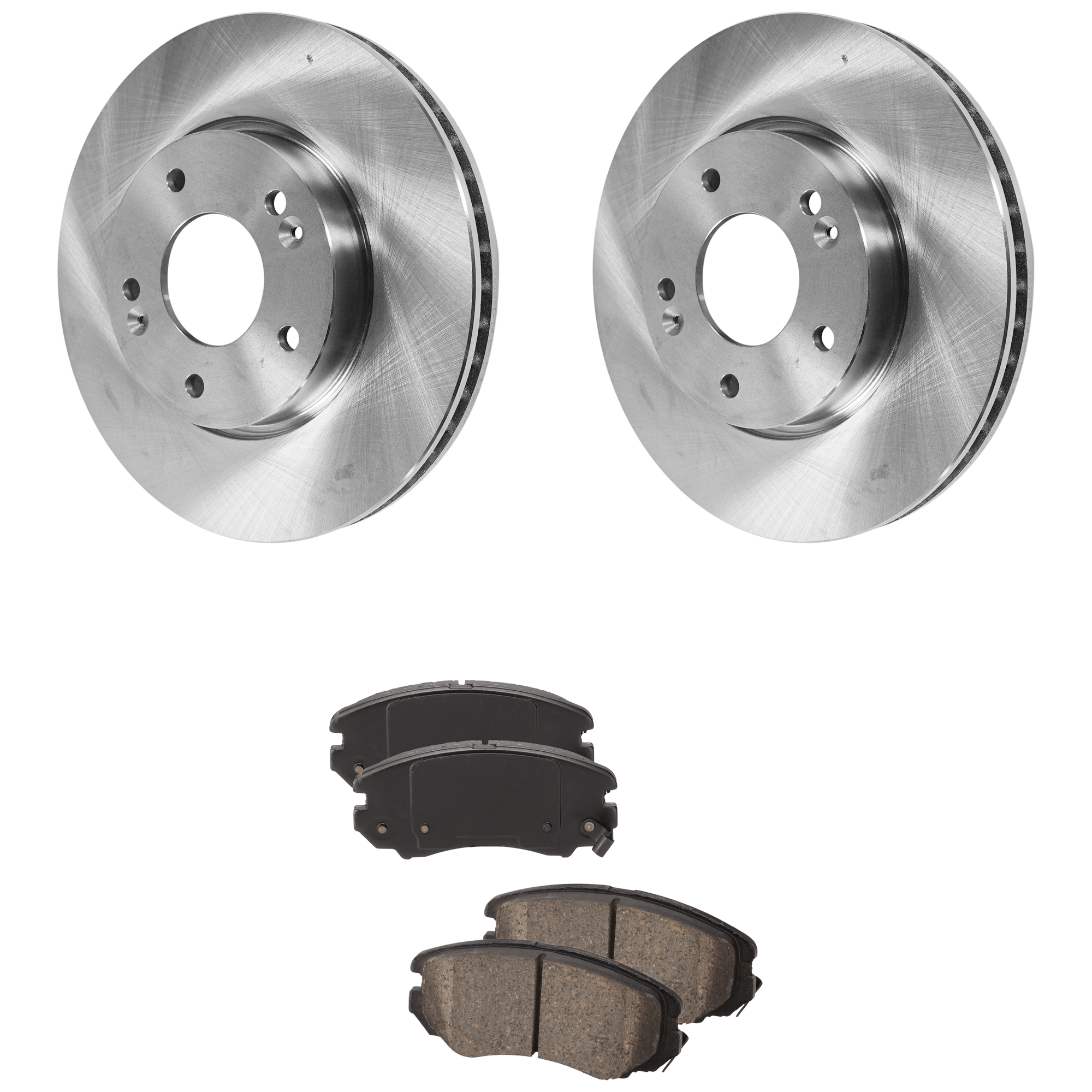 AM SOUL 10-11 FRONT BRAKE DISC AND PAD KIT 4 pc kit SKU KIT 080621-1251 OEM 517121M000-581012CA10-581012CA