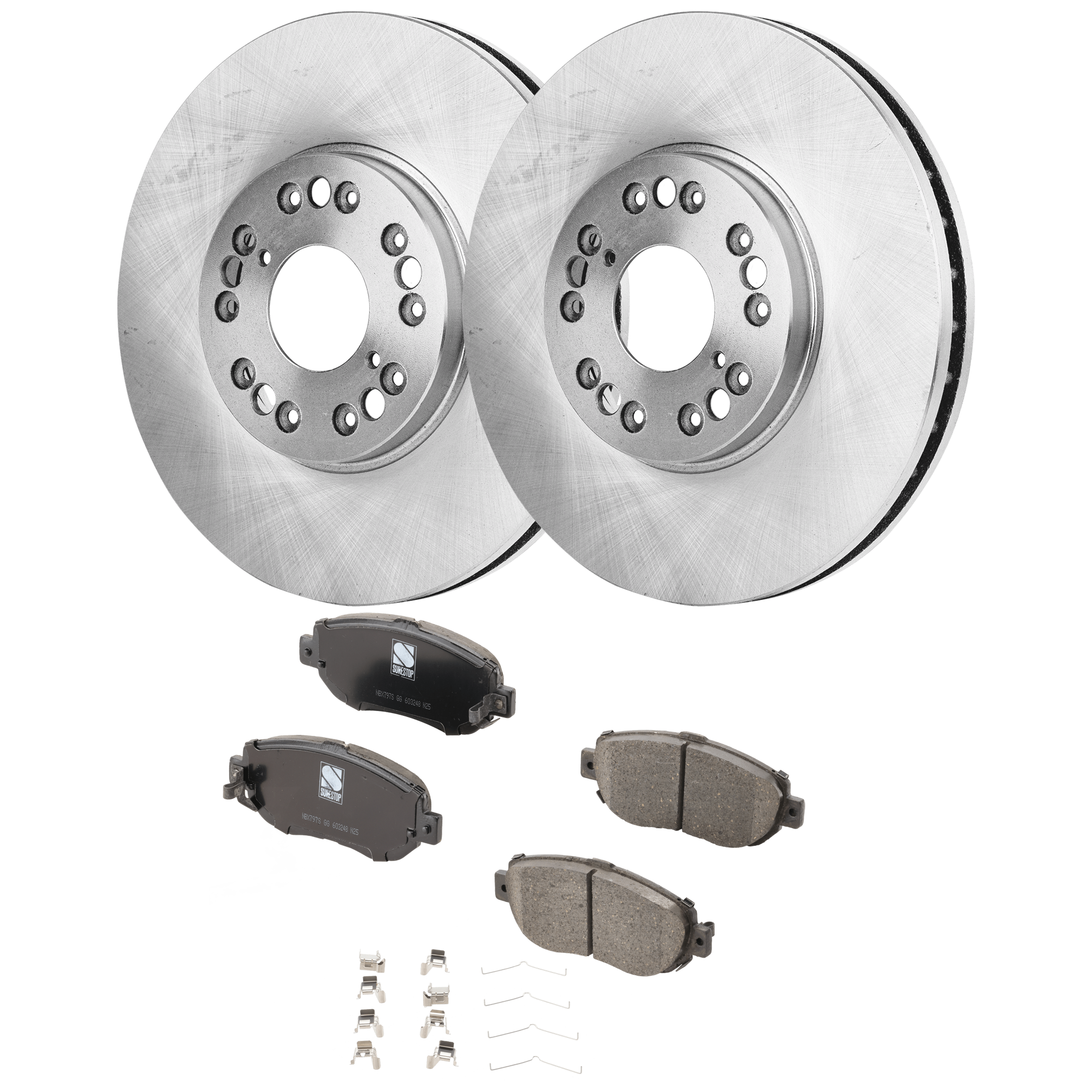 AM GS300-93-05 SC430-02-10 FRONT BRAKE DISC AND PAD KIT 4 pc kit SKU KIT 080621-1271 OEM 4351253010-4351230181-43512303