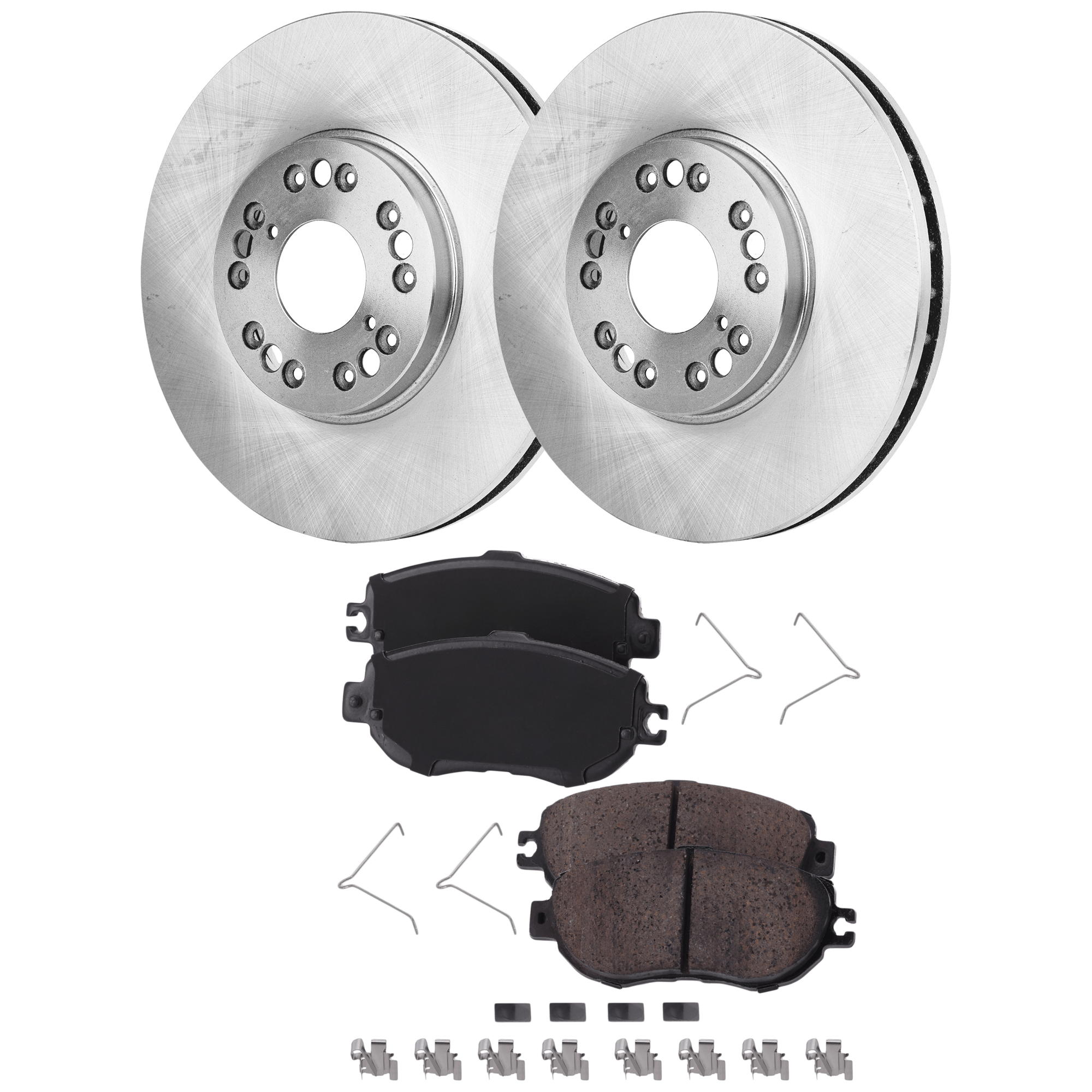 AM LS400-93-94 FRONT BRAKE DISC AND PAD KIT 2 Wheel Set SKU KIT 080621-1279 OEM 4351253010-4351230181-43512303