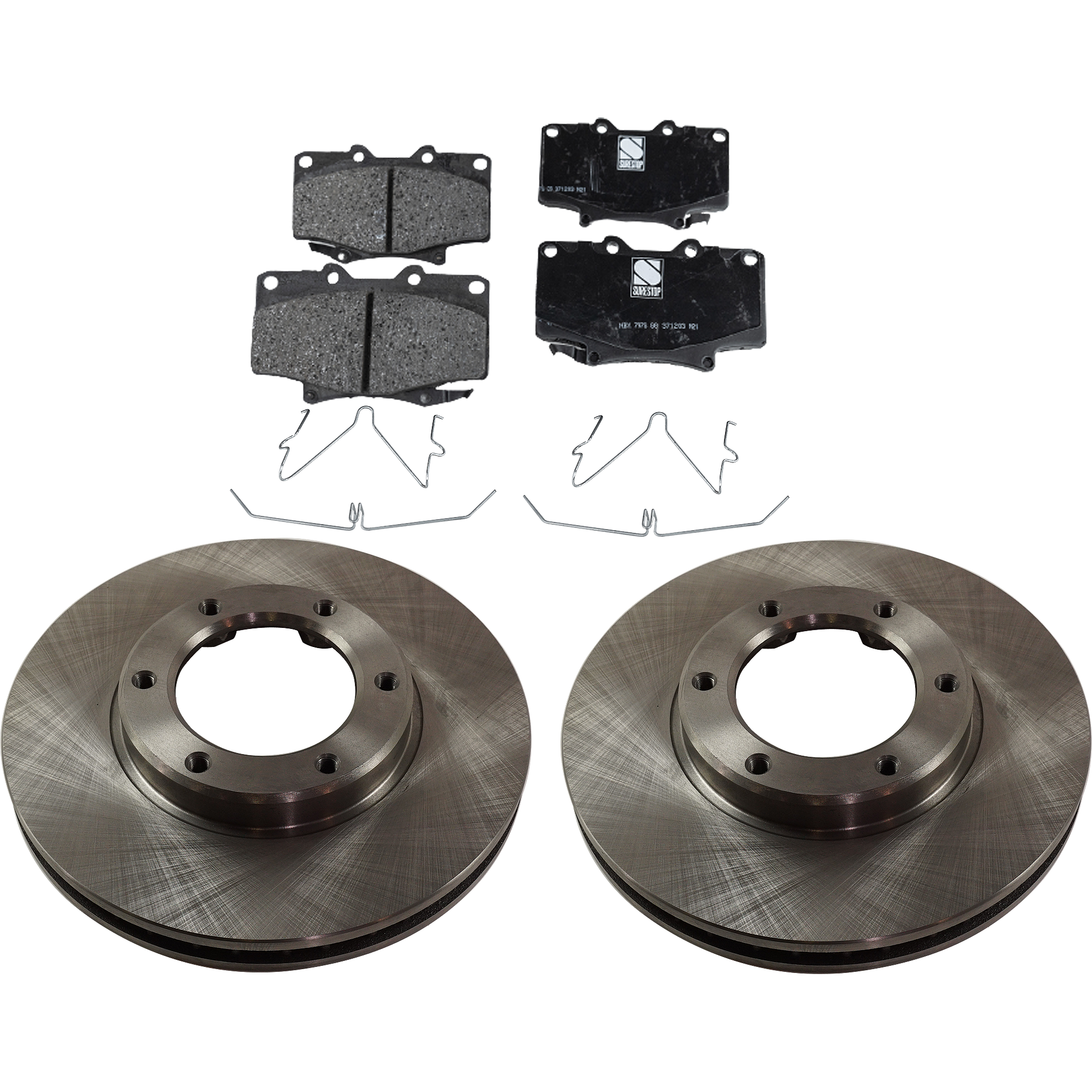 AM LAND CRUISER 93-97 LX450-96-97 FRONT BRAKE DISC AND PAD KIT 4 pc kit SKU KIT 080621-1284 OEM 4351260090-0446560020-04491601