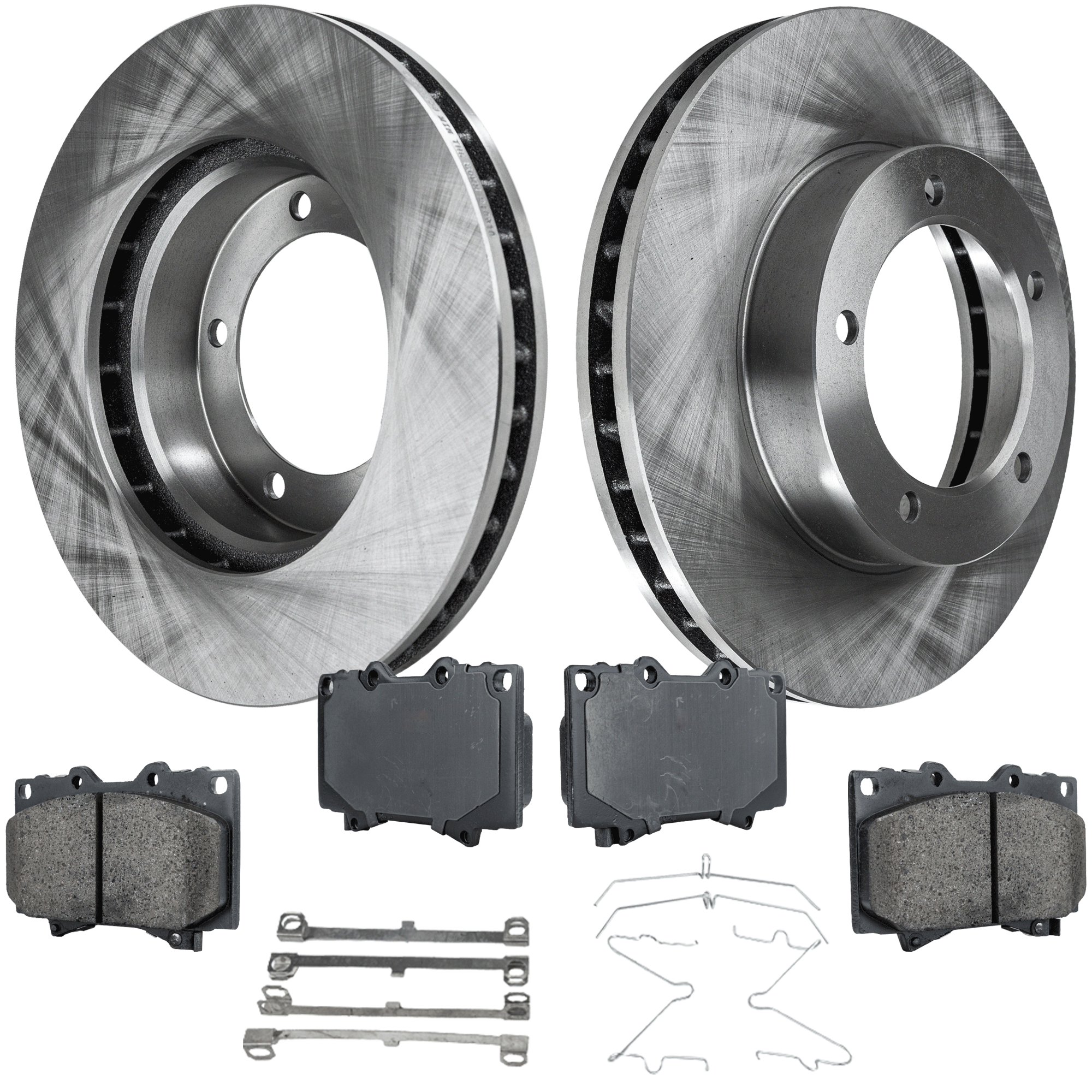 AM LAND CRUISER LX470-98-07 FRONT BRAKE DISC AND PAD KIT 2 Wheel Set SKU KIT 080621-1285 OEM 4-351-260-130-435-120-000-000-000-000