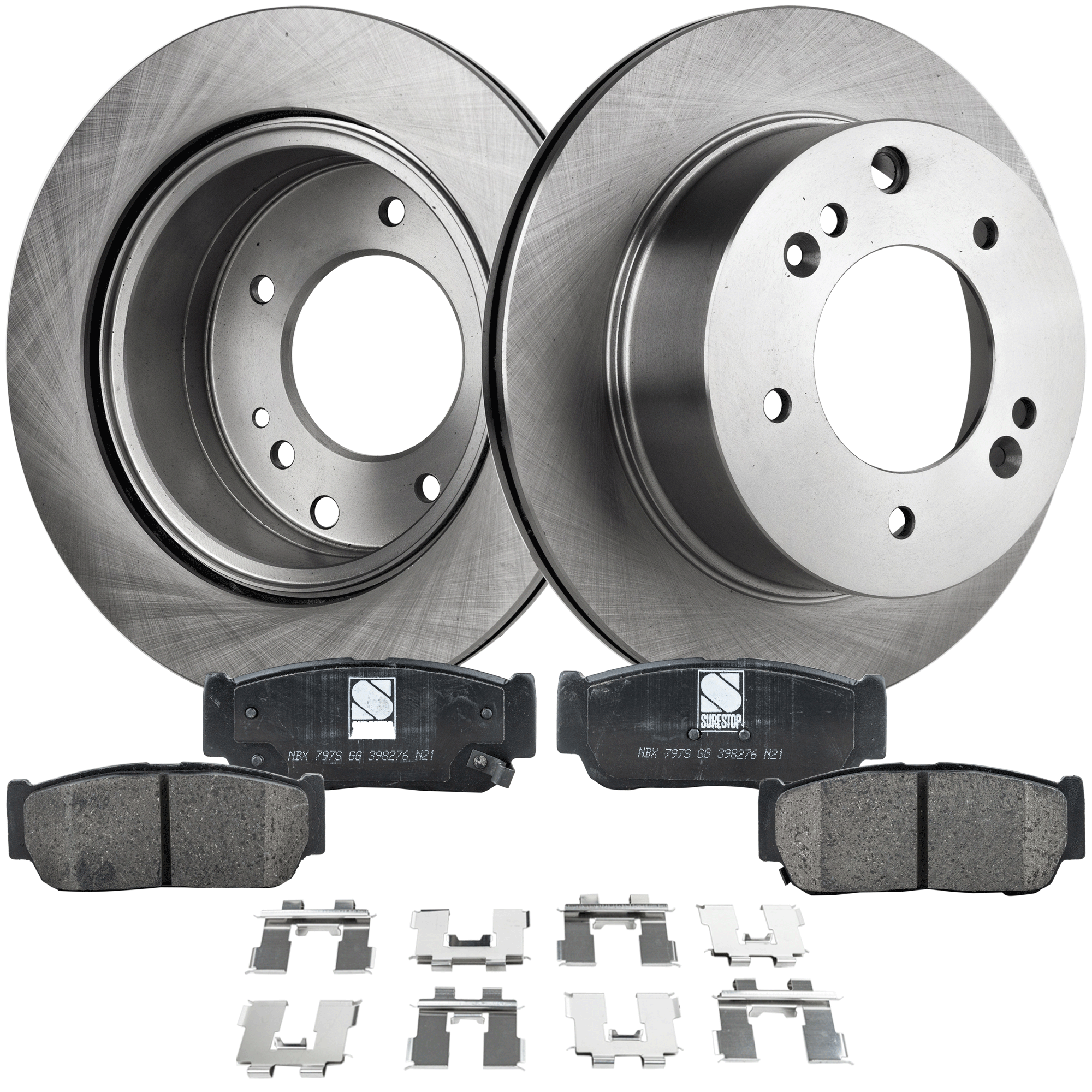 AM SORENTO 03-06 REAR BRAKE DISC AND PAD KIT 4 pc kit SKU KIT 080621-1299 OEM 584113E300-583023EU00-583023EU