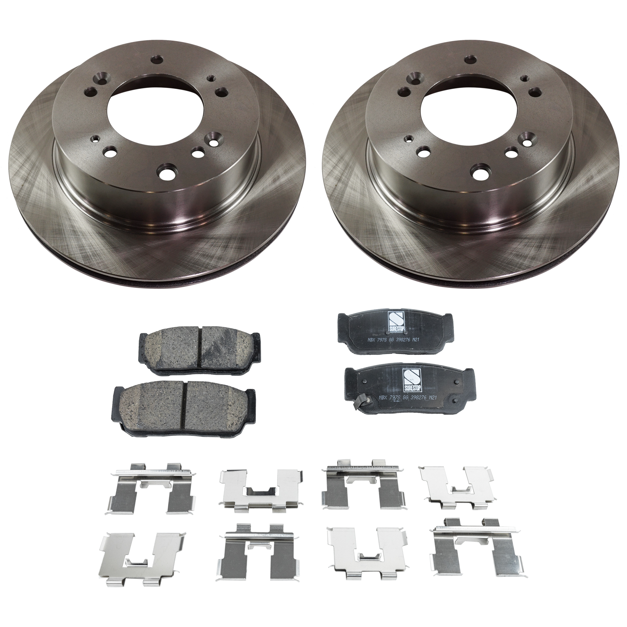 AM SORENTO 07-09 REAR BRAKE DISC AND PAD KIT 4 pc kit SKU KIT 080621-1300 OEM 31495-44649-60440-850126-90040