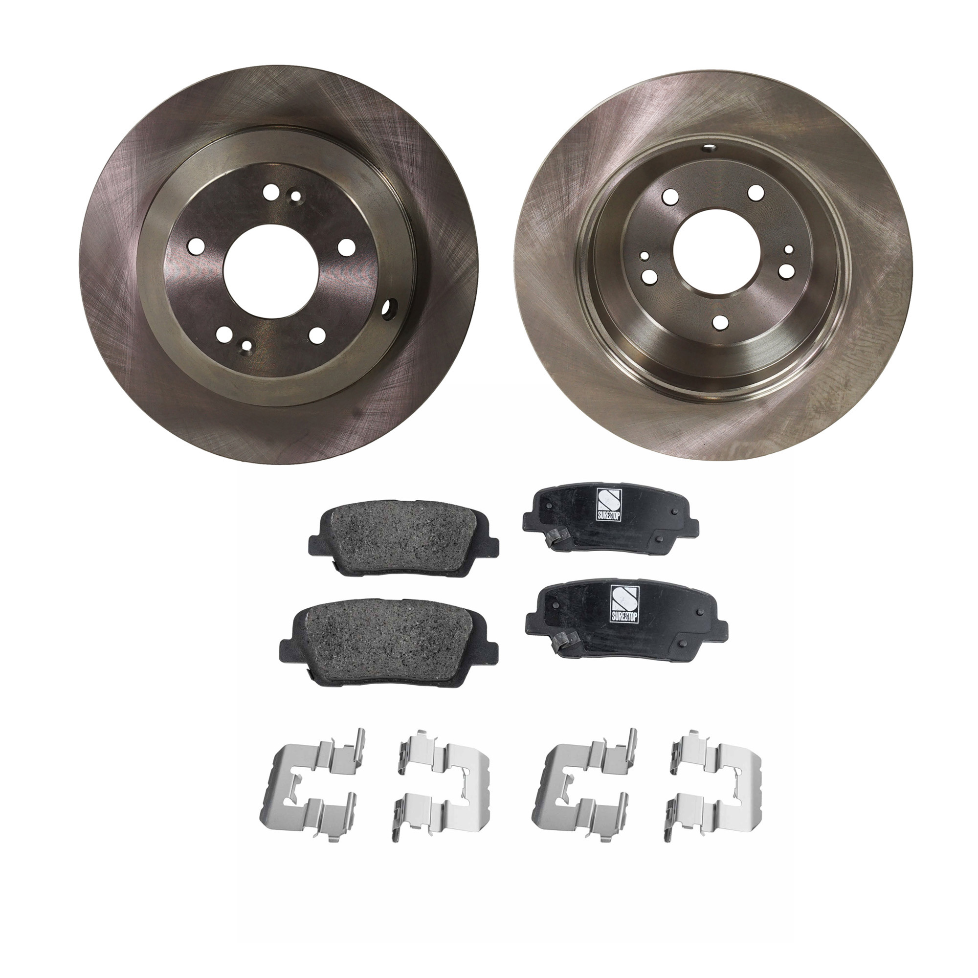 AM SORENTO 15-20 REAR BRAKE DISC AND PAD KIT 2 Wheel Set SKU KIT 080621-1302 OEM 44886-850432-60021029-980783R