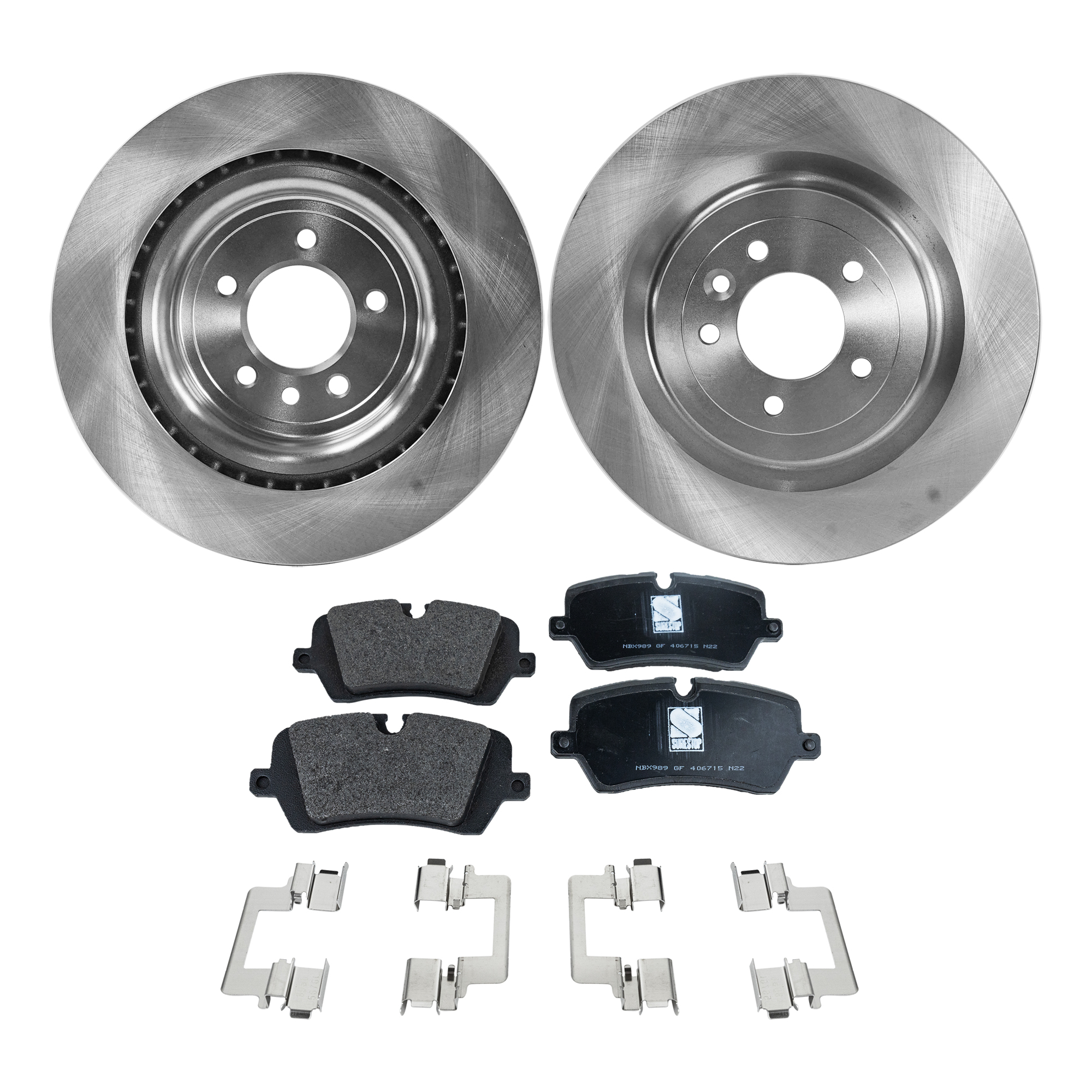 AM RANGE ROVER 13-19 RANGE ROVER SPORT 14-20 REAR BRAKE DISC AND PAD KIT 2 Wheel Set SKU KIT 080621-1311 OEM 456-098-502-521-212-000-000-000-000