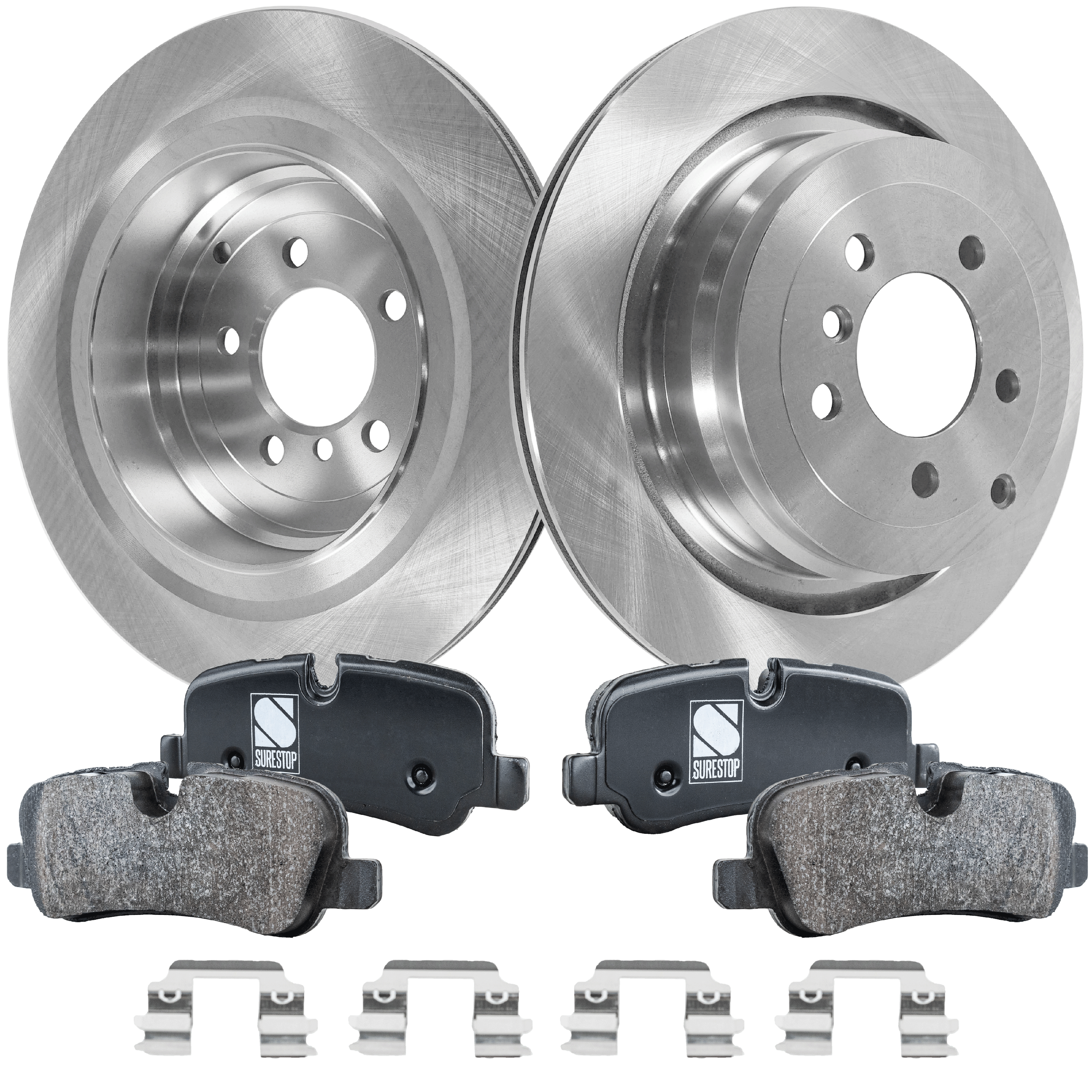 AM RANGE ROVER 06-09 REAR BRAKE DISC AND PAD KIT 2 Wheel Set SKU KIT 080621-1313 OEM 34332-45432-850055-900868-6001