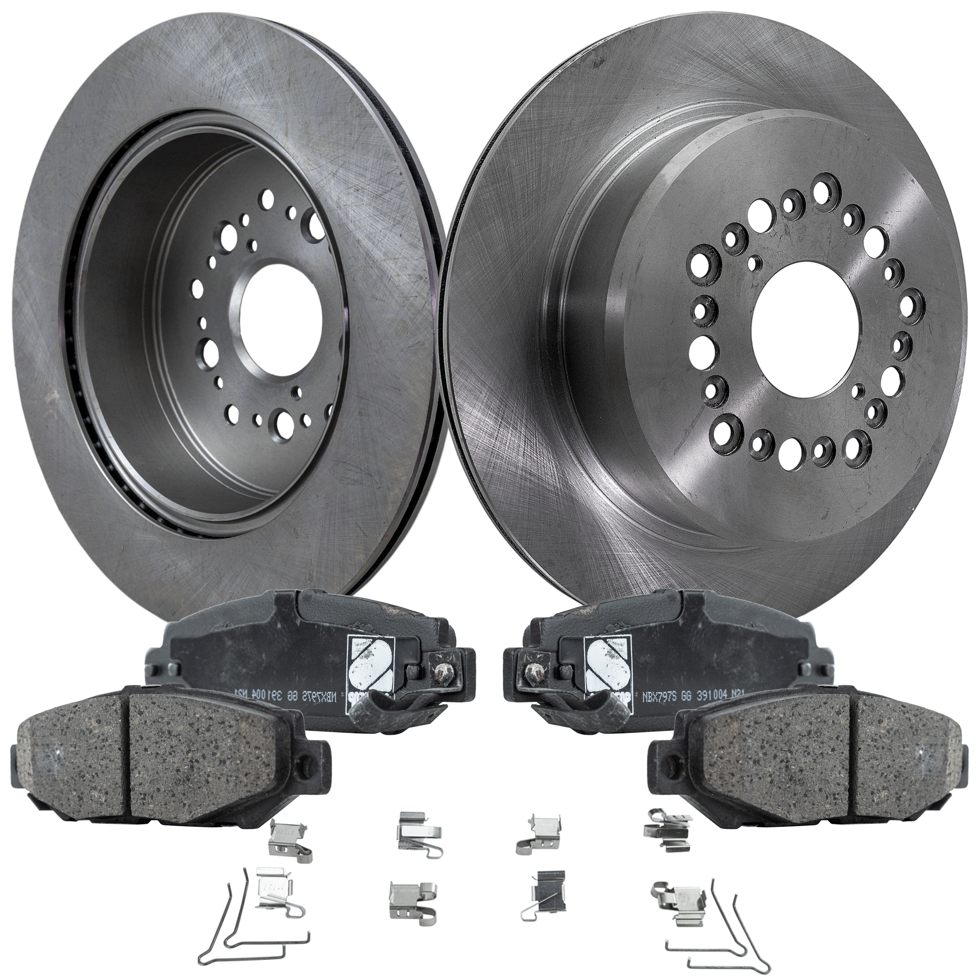 AM SC300-99-00 SC400-92-00 SUPRA 93-98 REAR BRAKE DISC AND PAD KIT 4 pc Kit SKU KIT 080621-1323 OEM 4243130140-4243130190-42431500