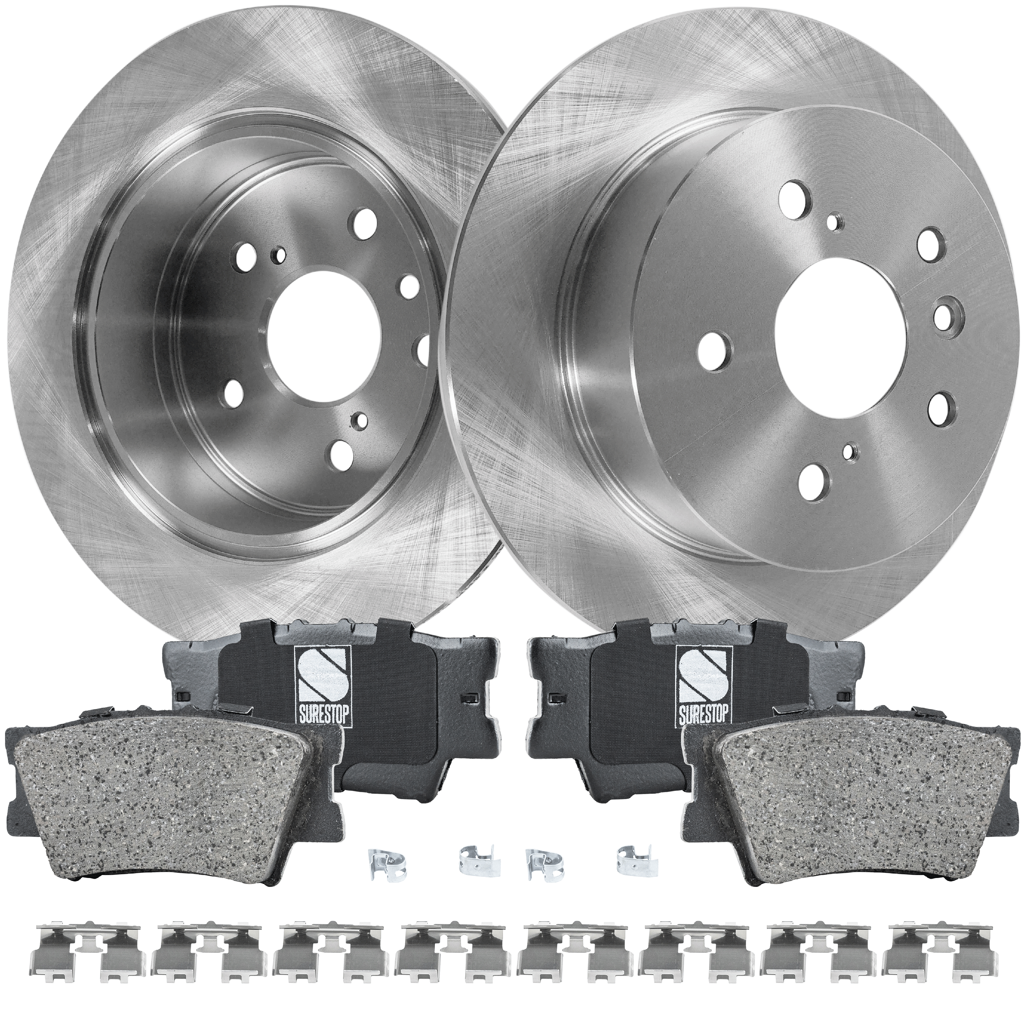 AM HS250H 10-10 RAV4-06-18 REAR BRAKE DISC AND PAD KIT 4 pc kit SKU KIT 080621-1329 OEM 4351230320-0446602220-04466060