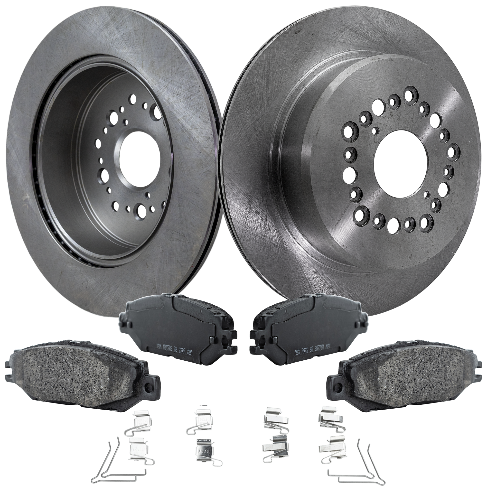 AM LS400-93-00 REAR BRAKE DISC AND PAD KIT 4 pc Kit SKU KIT 080621-1333 OEM 4243130140-4243130190-42431500