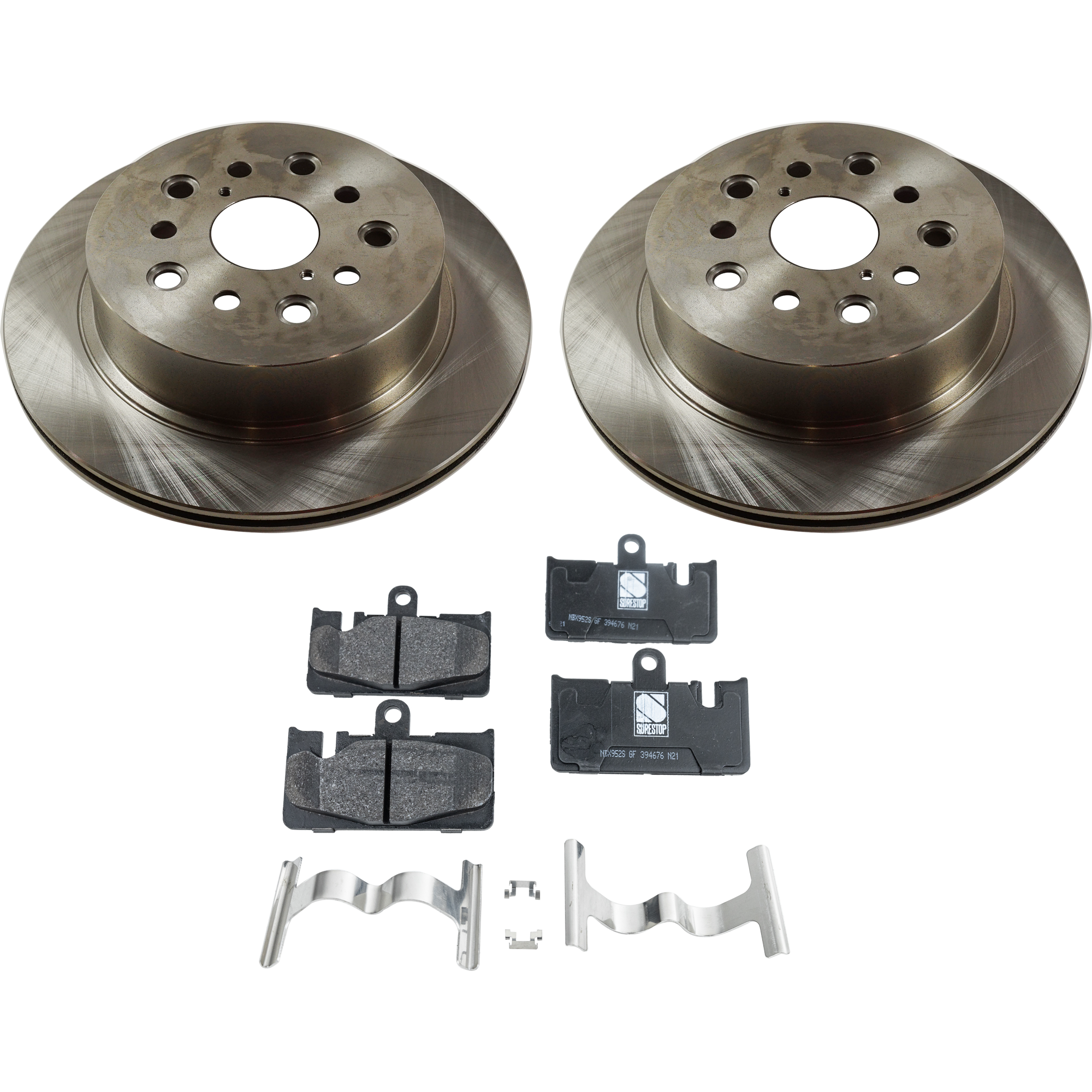AM LS430-01-06 REAR BRAKE DISC AND PAD KIT 4 pc Kit SKU KIT 080621-1334 OEM 4243150070-4243150080-04466500