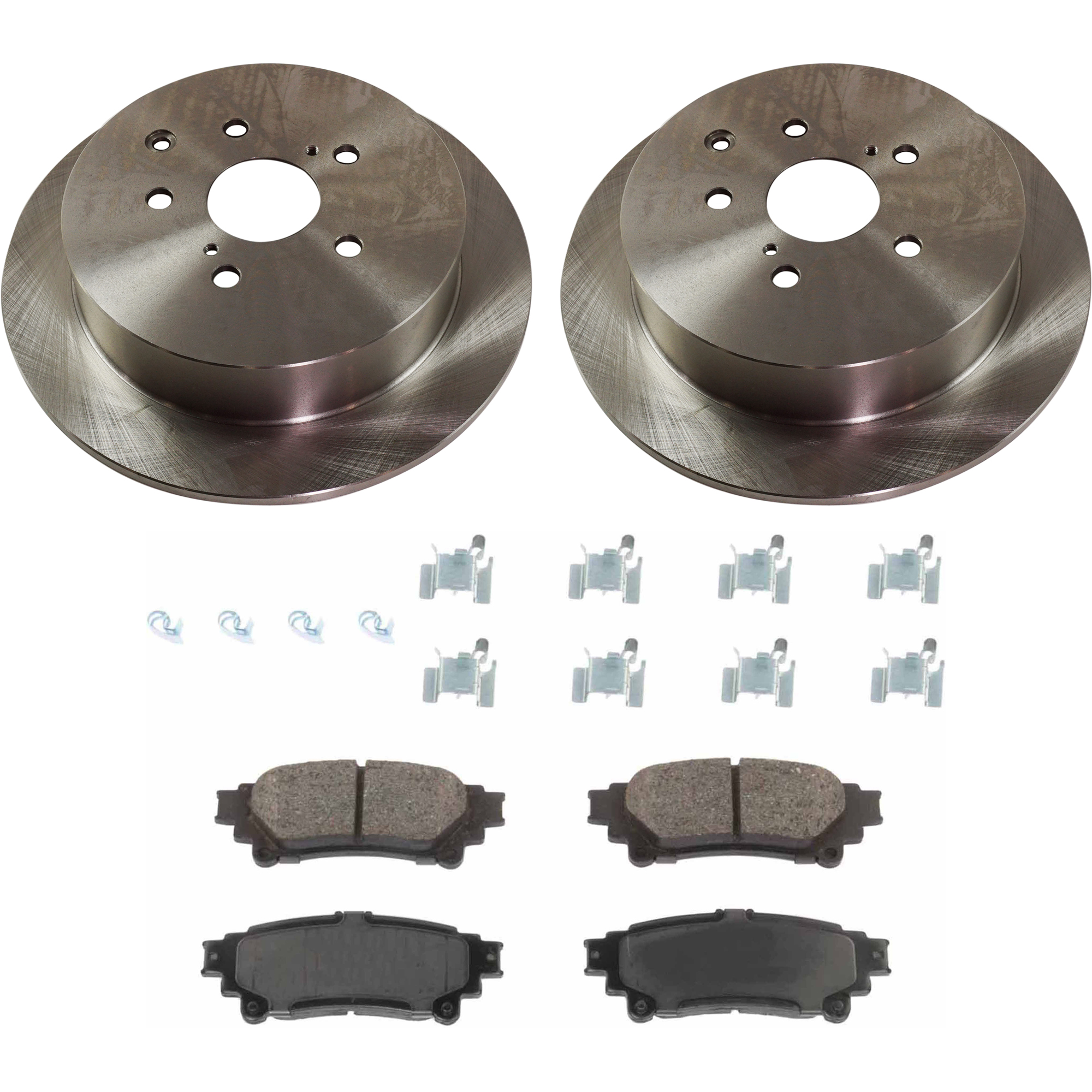 AM RX350 RX450H 10-15 SIENNA 11-20 REAR BRAKE DISC AND PAD KIT 4 pc kit SKU KIT 080621-1342 OEM 31544-44691-0833498-850191-600