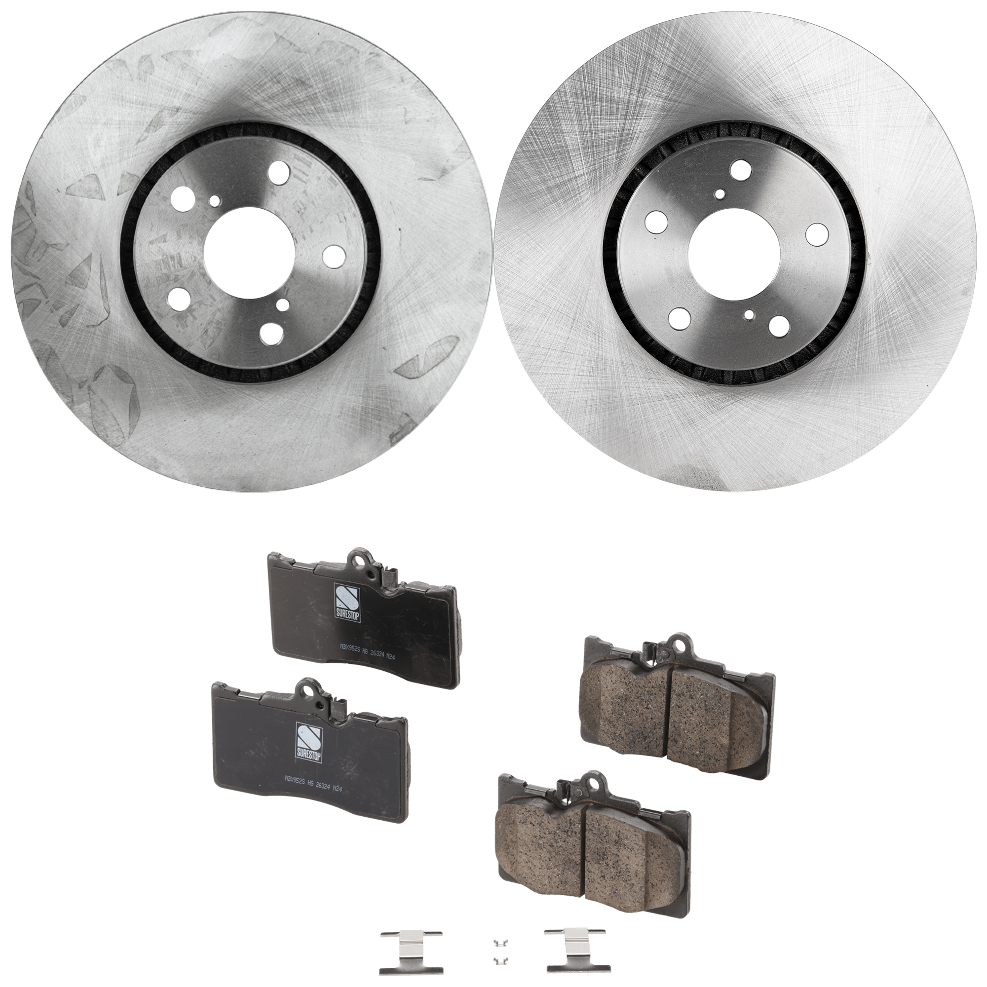 AM IS350-14-20 FRONT BRAKE DISC AND PAD KIT 4 pc kit SKU KIT 080621-1345 OEM 4351222260-4351622010-04465304