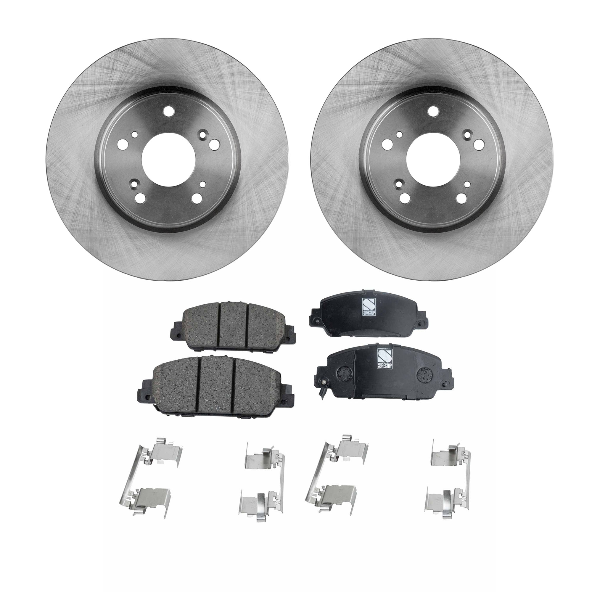 AM ACCORD 13-20 FRONT BRAKE DISC AND PAD KIT 4 pc Kit SKU KIT 080621-638 OEM 45251T3VA00-45022T2GA00-45022T