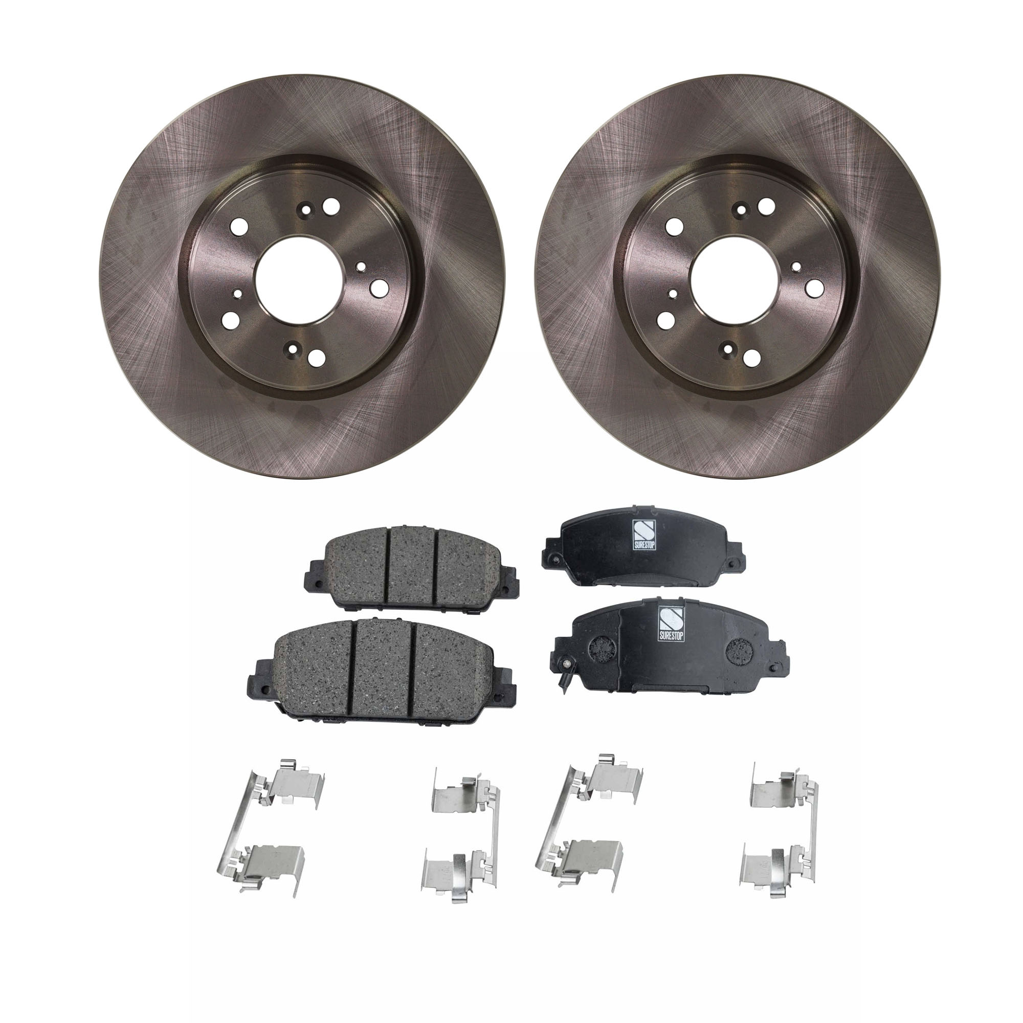 AM ACCORD 16-17 HR V 16-22 FRONT BRAKE DISC AND PAD KIT 4 pc kit SKU KIT 080621-640 OEM 45251T7WA02-45022T2GA00-45022T