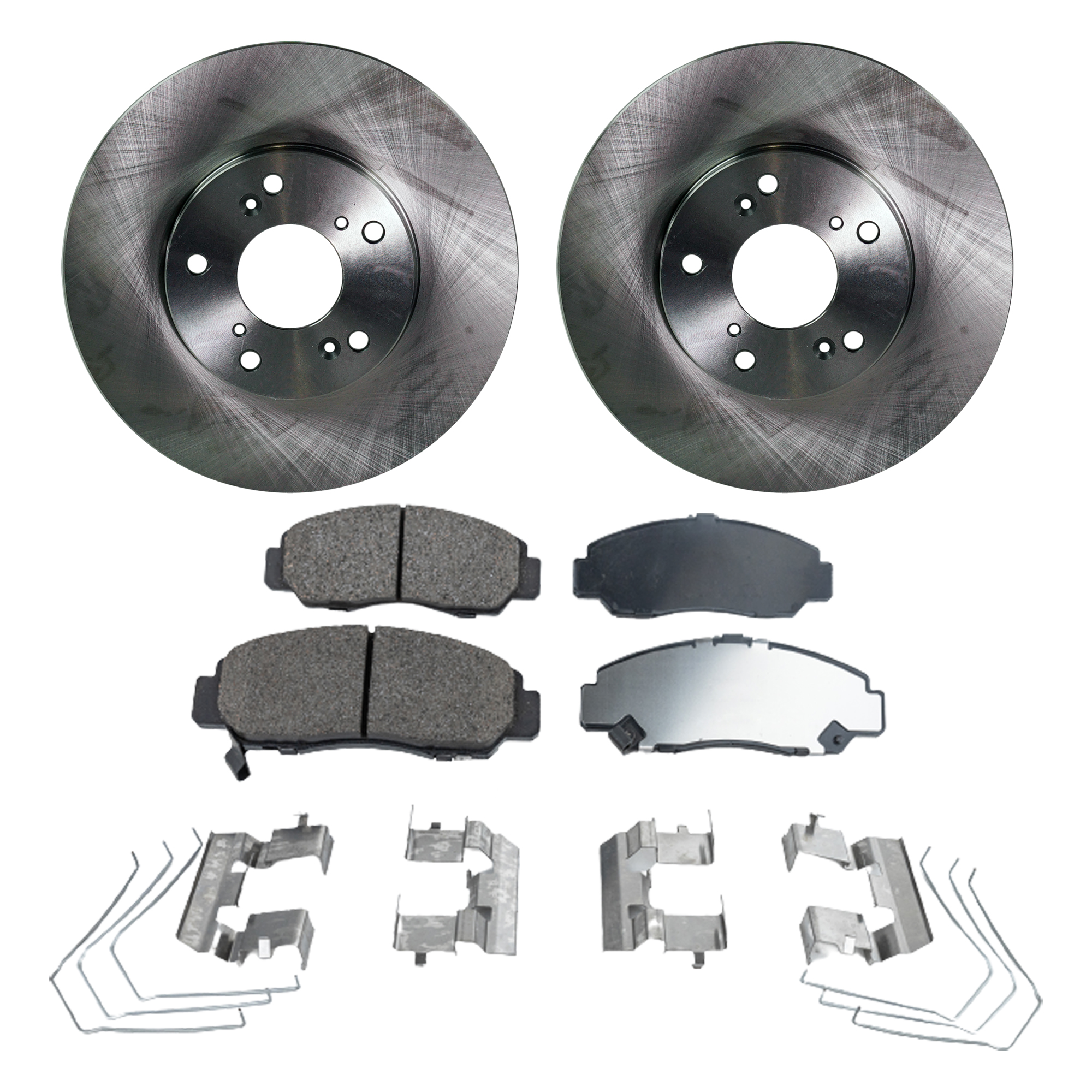 AM CIVIC 14-15 FRONT BRAKE DISC AND PAD KIT 2 Wheel Set SKU KIT 080621-644 OEM 45251S87A00-45022TR0E01-45022T