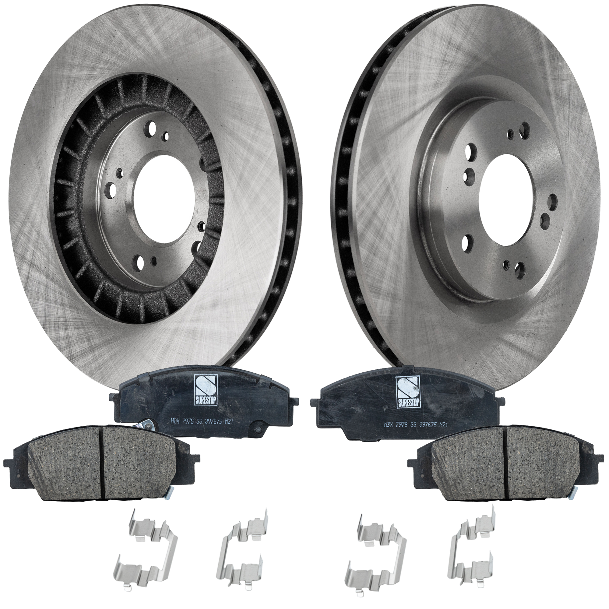 AM S2000-00-09 FRONT BRAKE DISC AND PAD KIT 2 Wheel Set SKU KIT 080621-650 OEM 45251S2A000-45022S2A000-45022S