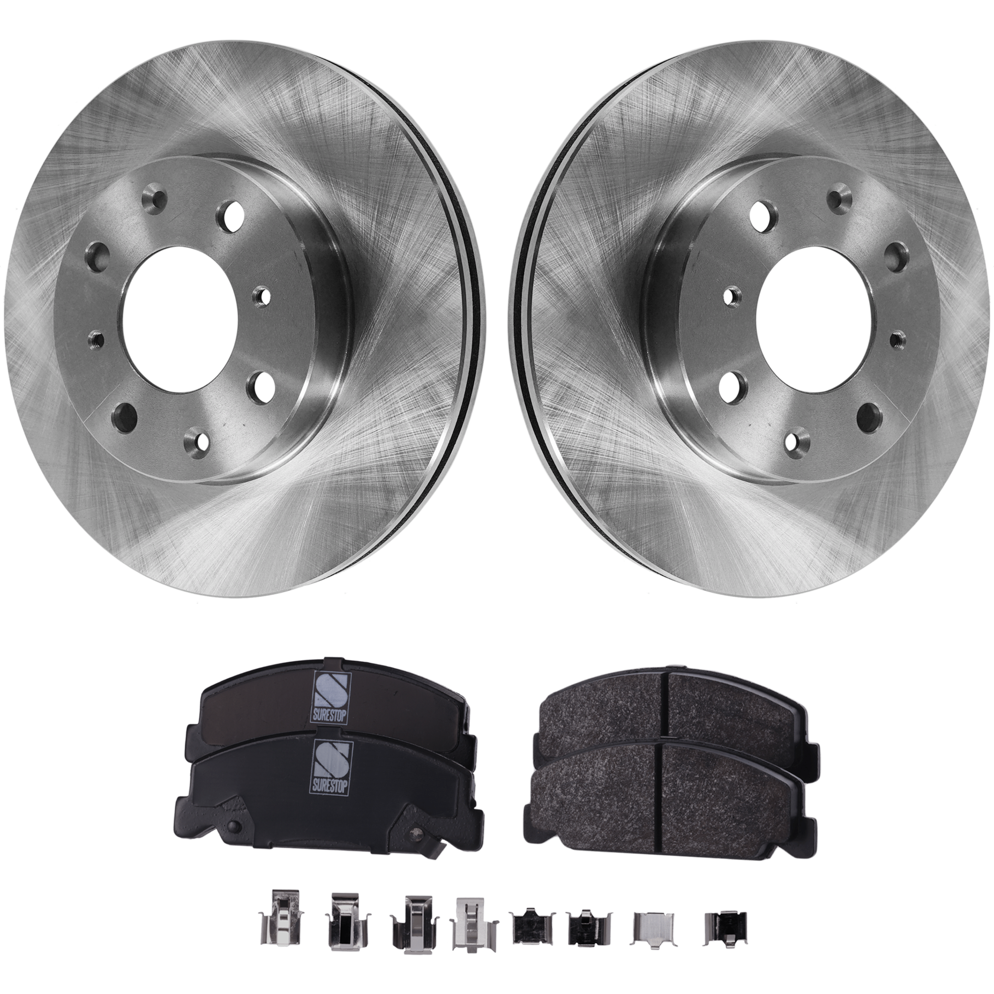 AM CIVIC 90-01 FRONT BRAKE DISC AND PAD KIT 2 Wheel Set SKU KIT 080621-653 OEM 45251SH3A00-45251SR3A00-45251S