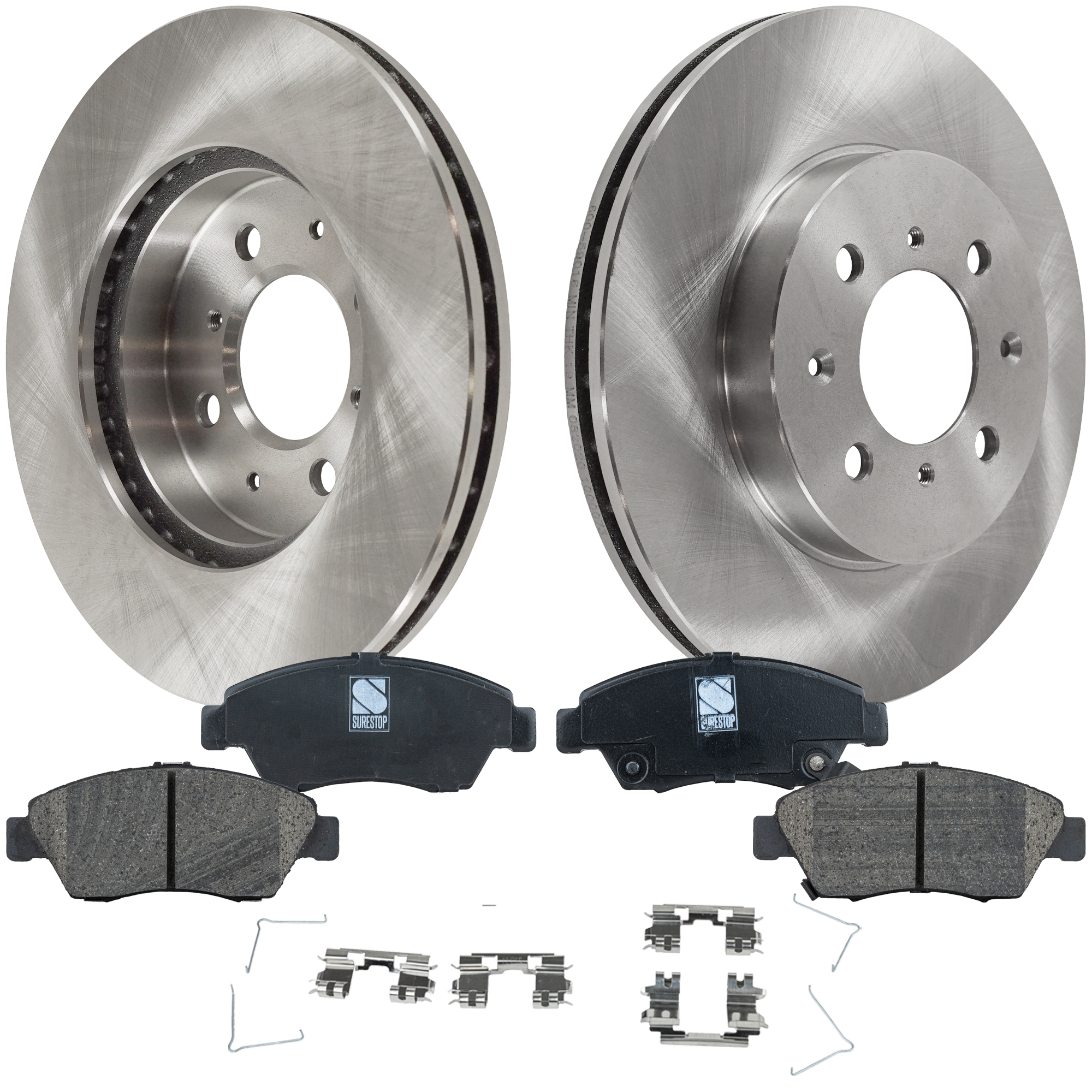 AM CIVIC 03-05 FRONT BRAKE DISC AND PAD KIT 2 Wheel Set SKU KIT 080621-656 OEM 45251SK7A00-45251SK7A10-45251S