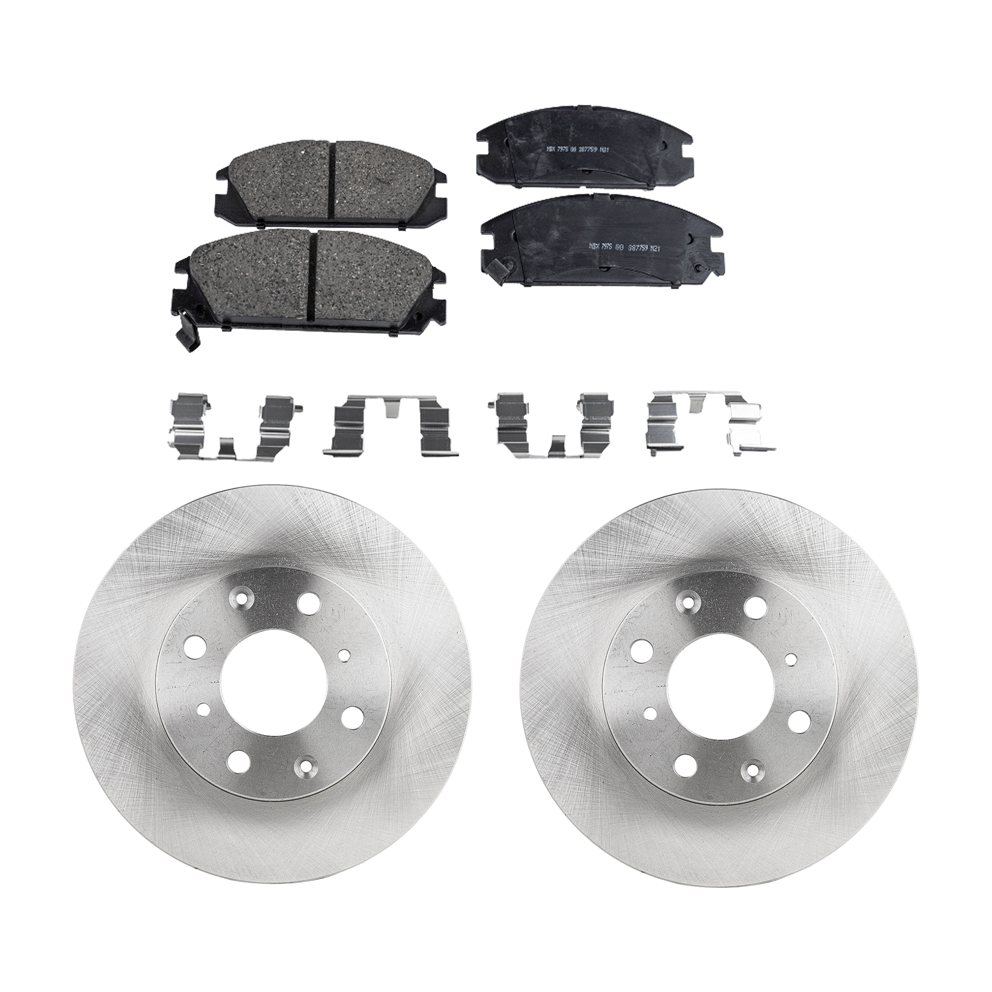 AM ACCORD 86-89 PRELUDE 85-87 FRONT BRAKE DISC AND PAD KIT 2 Wheel Set SKU KIT 080621-657 OEM 45251SA6670-45251SE0010-45022S