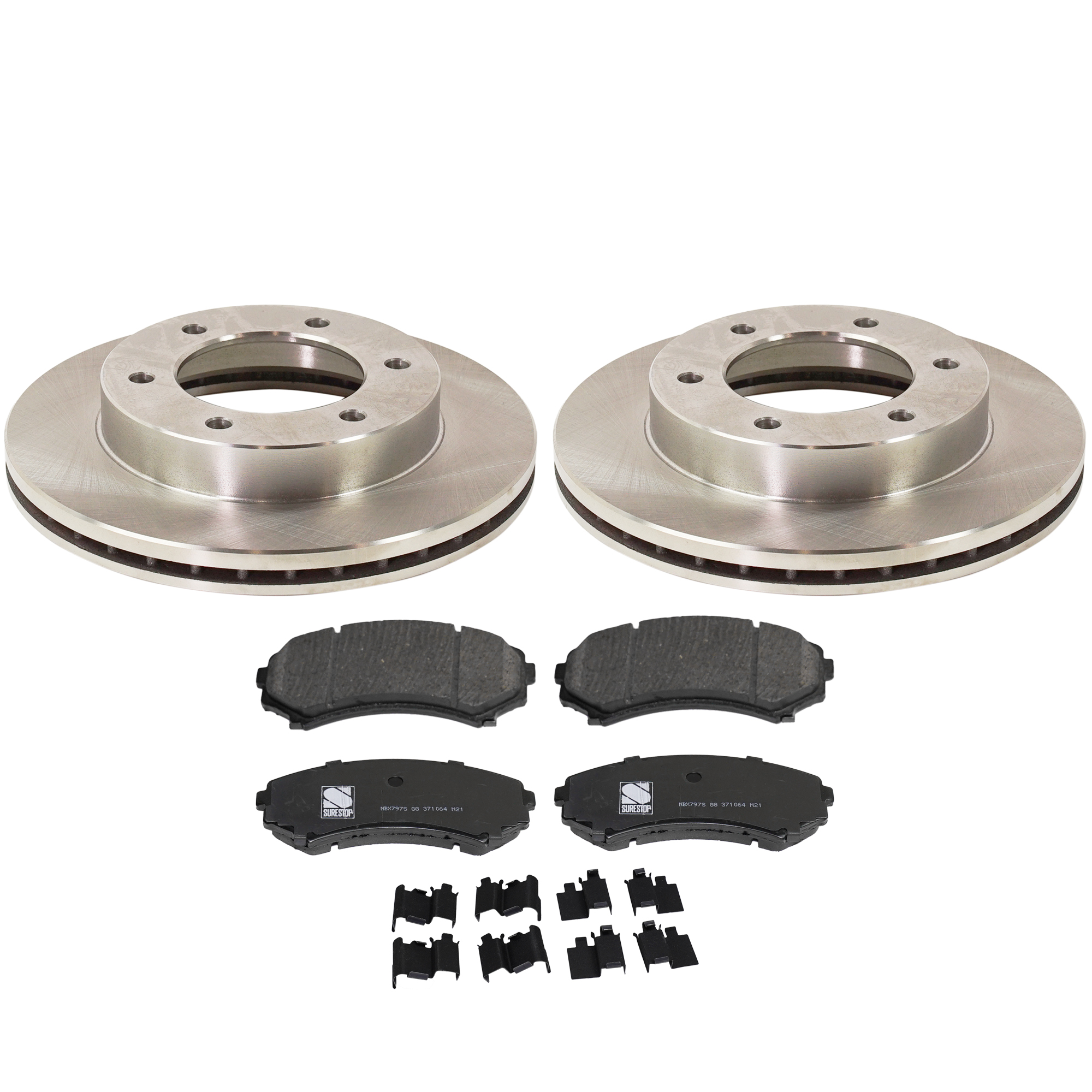 AM AXIOM 02-04 FRONT BRAKE DISC AND PAD KIT 4 pc kit SKU KIT 080621-667 OEM 8972542950-8972872630 MN116446