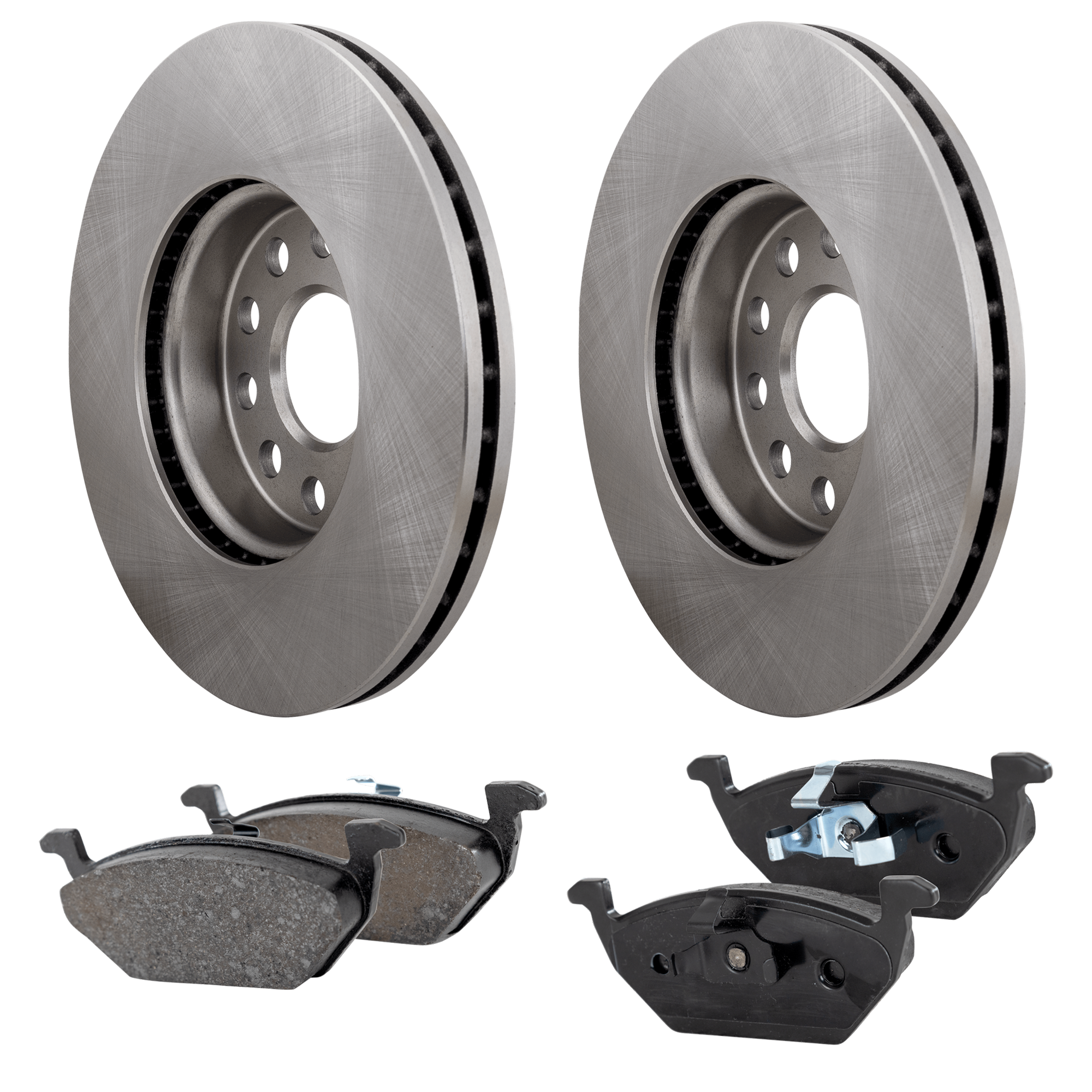 AM JETTA 11-15 FRONT BRAKE DISC AND PAD KIT 4 pc kit SKU KIT 080621-677 OEM 1K0615301T 5C0615301A 1KD61530