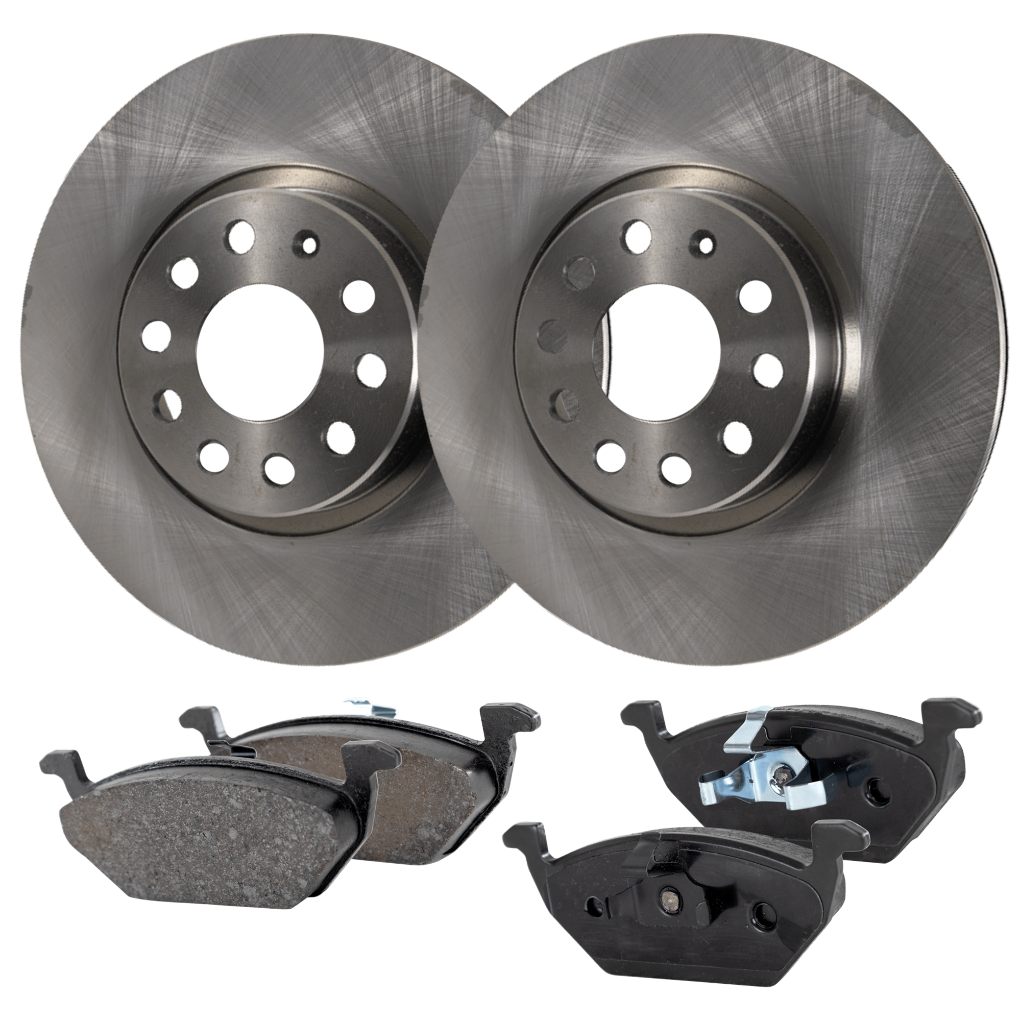 AM JETTA 11-14 FRONT BRAKE DISC AND PAD KIT 4 pc Kit SKU KIT 080621-684 OEM 1K0615301AA 1J0698151-1J069815
