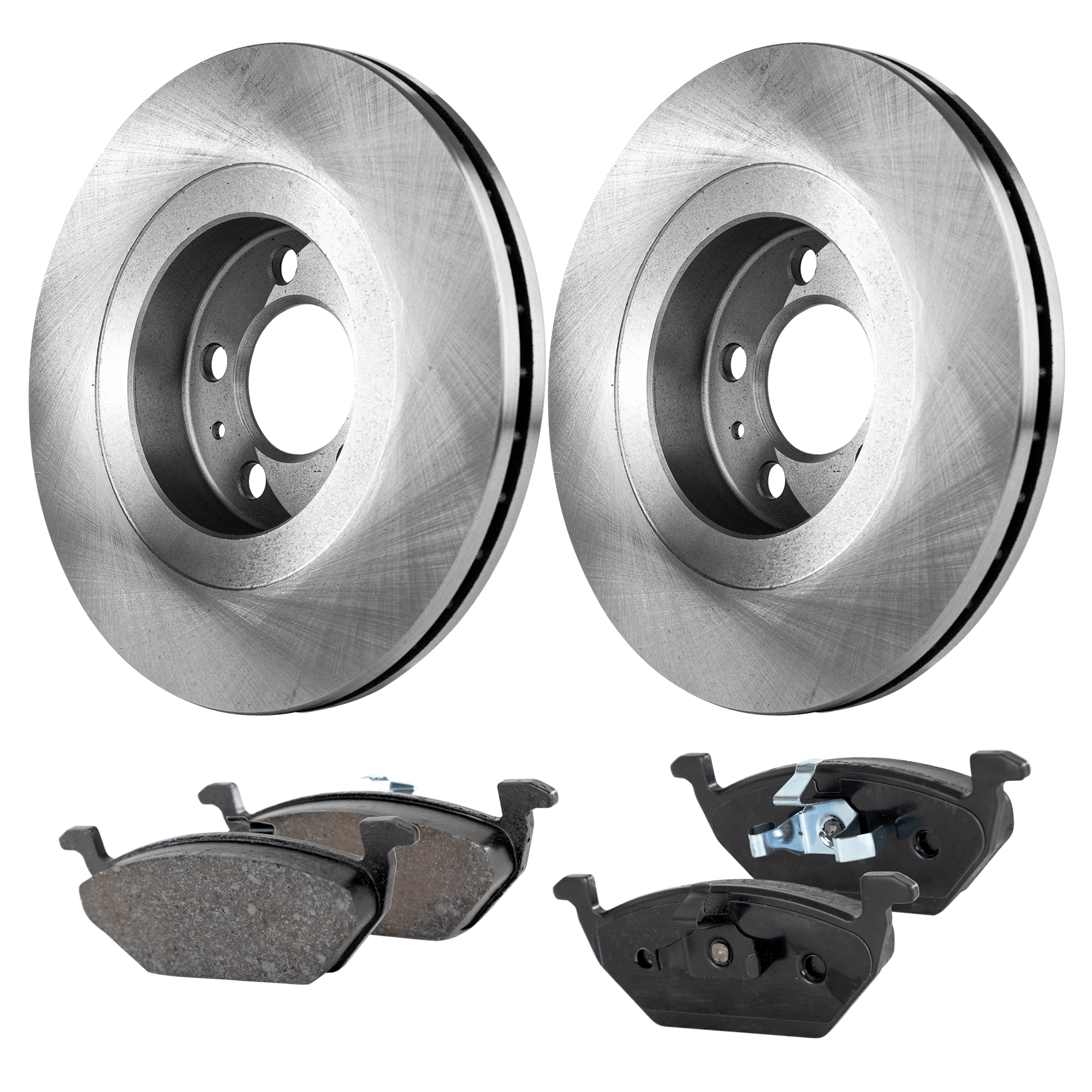 AM GOLF 99-01 JETTA 99-99 FRONT BRAKE DISC AND PAD KIT 4 pc Kit SKU KIT 080621-685 OEM 1J0615301P 1J0698151-1J0698151