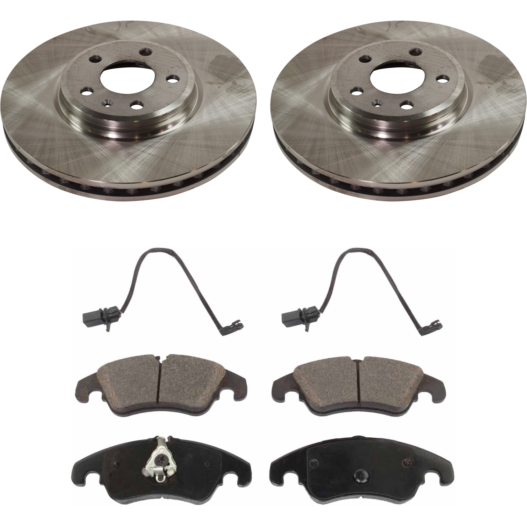 AM A4 QUATTRO 09-12 A5 QUATTRO 08-11 FRONT BRAKE DISC AND PAD KIT 4 pc kit SKU KIT 080621-691 OEM 8K0615301A 8K0698151-8K0698151