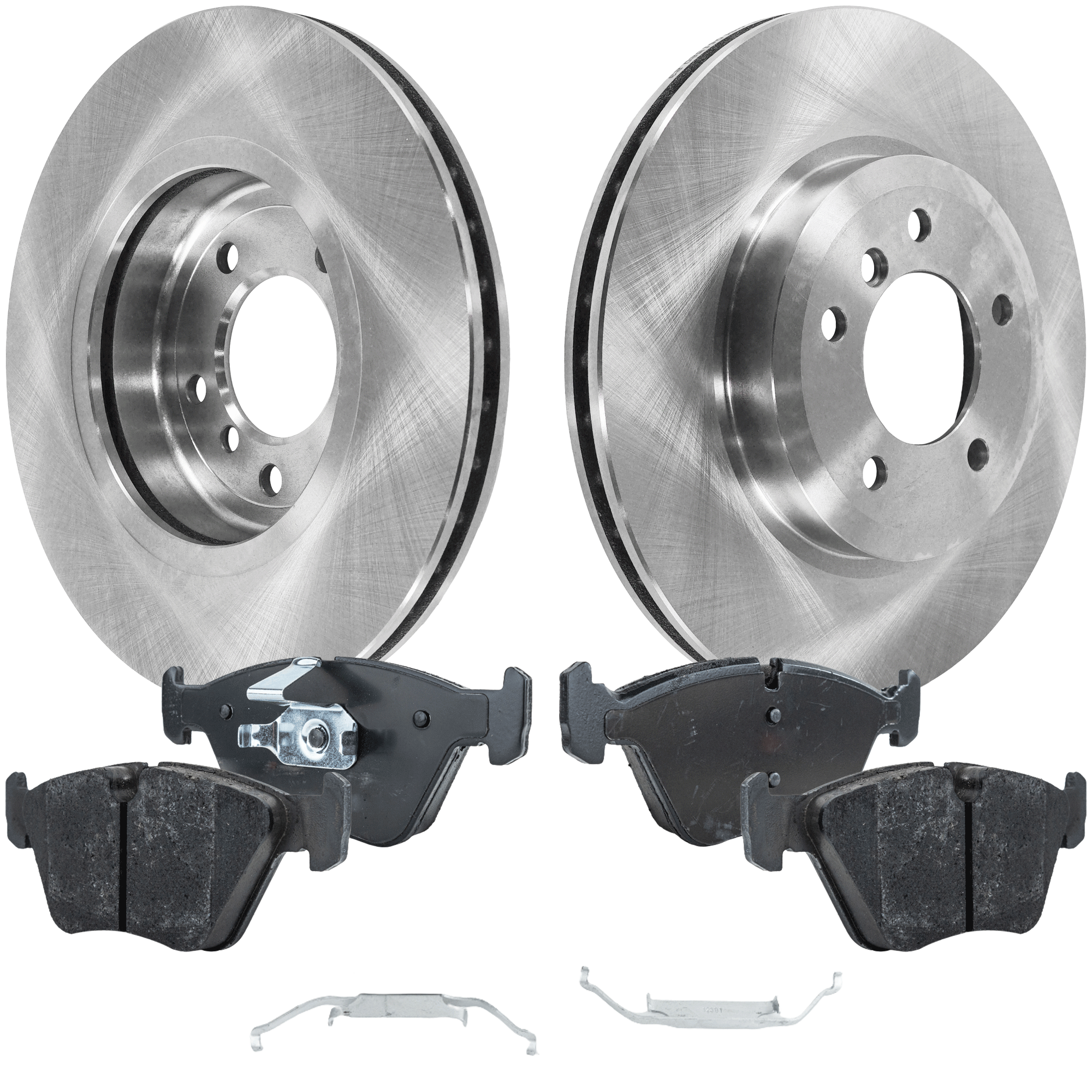 AM 3 SERIES 01-06 Z4-06-08 FRONT BRAKE DISC AND PAD KIT 4 pc kit SKU KIT 080621-732 OEM 34101166071-34112157573-341122