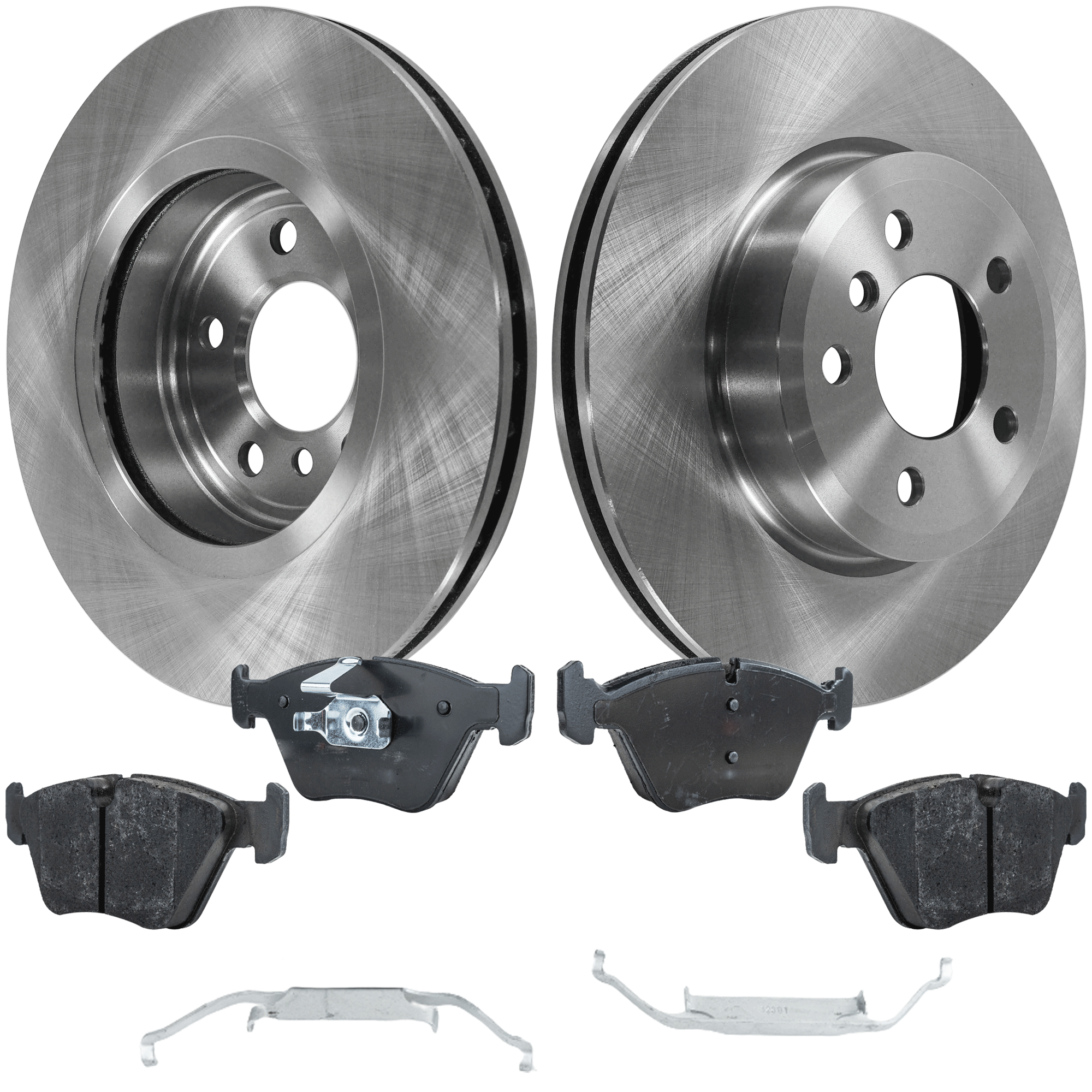 AM X3-04-10 FRONT BRAKE DISC AND PAD KIT 4 pc kit SKU KIT 080621-746 OEM 34113400151-34112157573-341122
