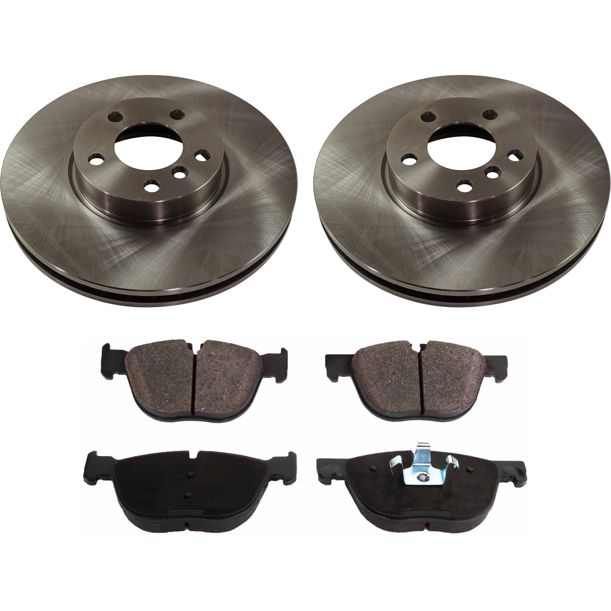 AM X5-07-18 X6-11-19 FRONT BRAKE DISC AND PAD KIT 4 pc kit SKU KIT 080621-749 OEM 34116771985-34116793245-341140