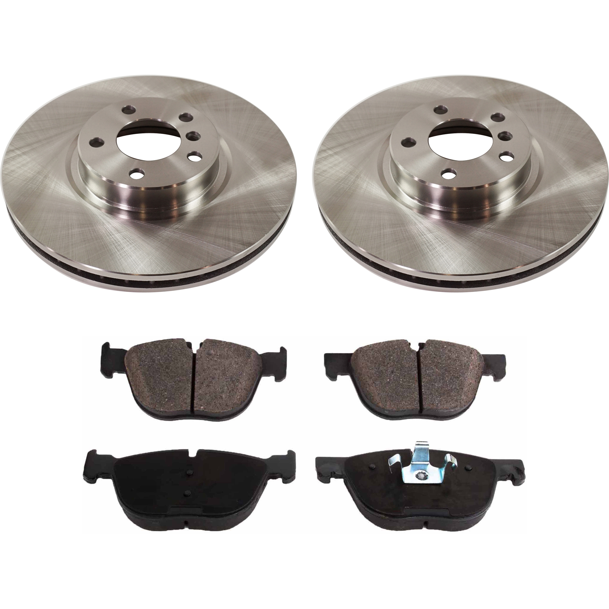 AM X5-12-18 FRONT BRAKE DISC AND PAD KIT 4 pc kit SKU KIT 080621-750 OEM 34361-45447-900702-60031142-34