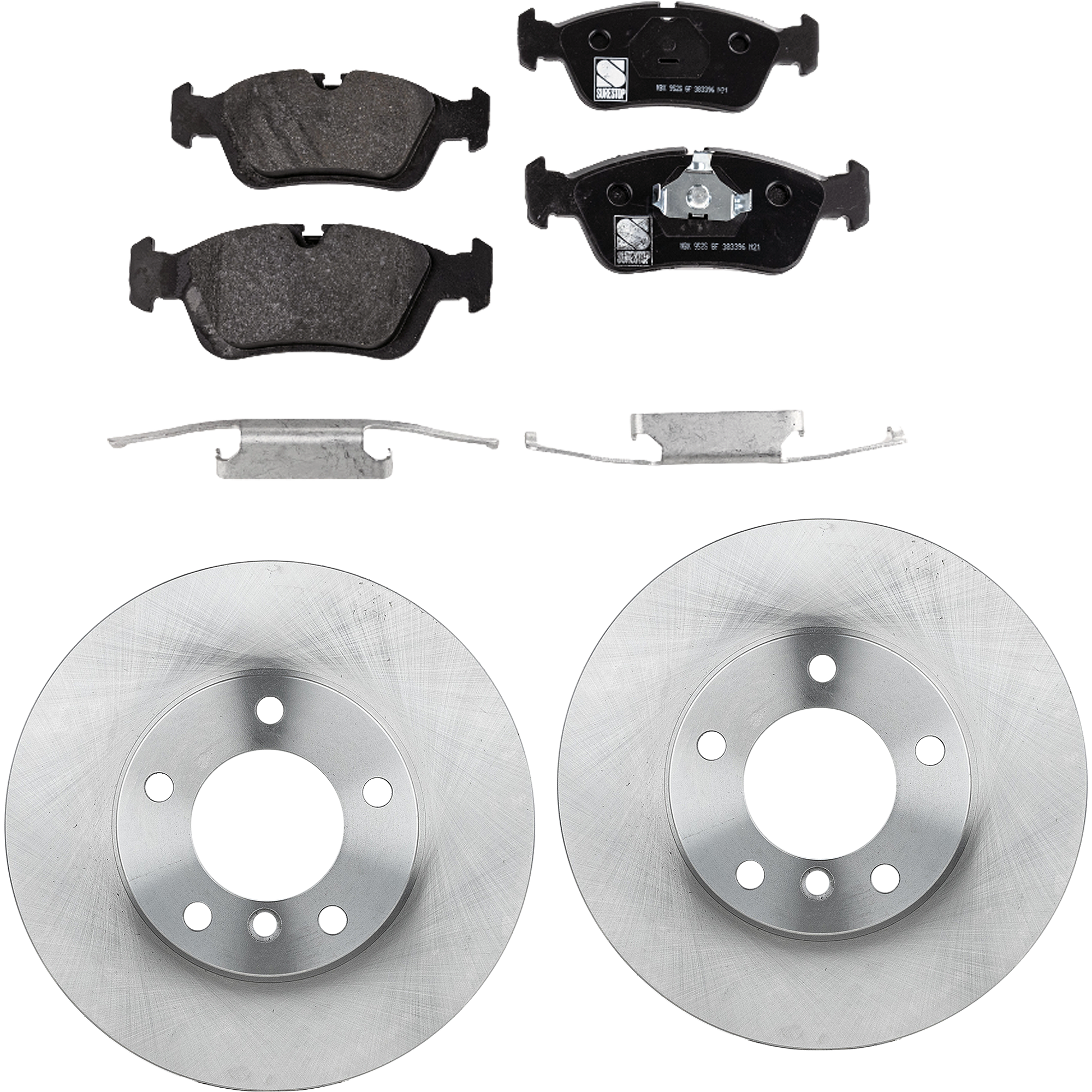 AM 318I 92-94 Z3-99-99 FRONT BRAKE DISC AND PAD KIT 2 Wheel Set SKU KIT 080621-752 OEM 34111160674-34111162282-341111
